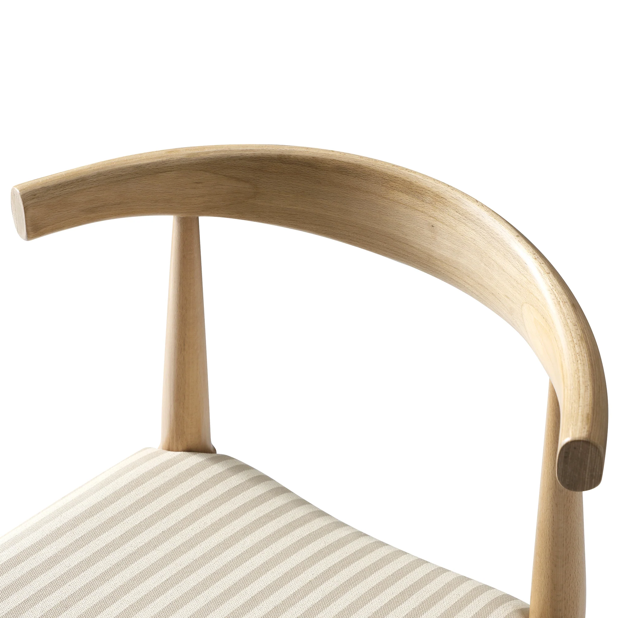Arley Set of 2 Beech Wood Dining Chairs, Natural and Light Taupe Striped - Image 15