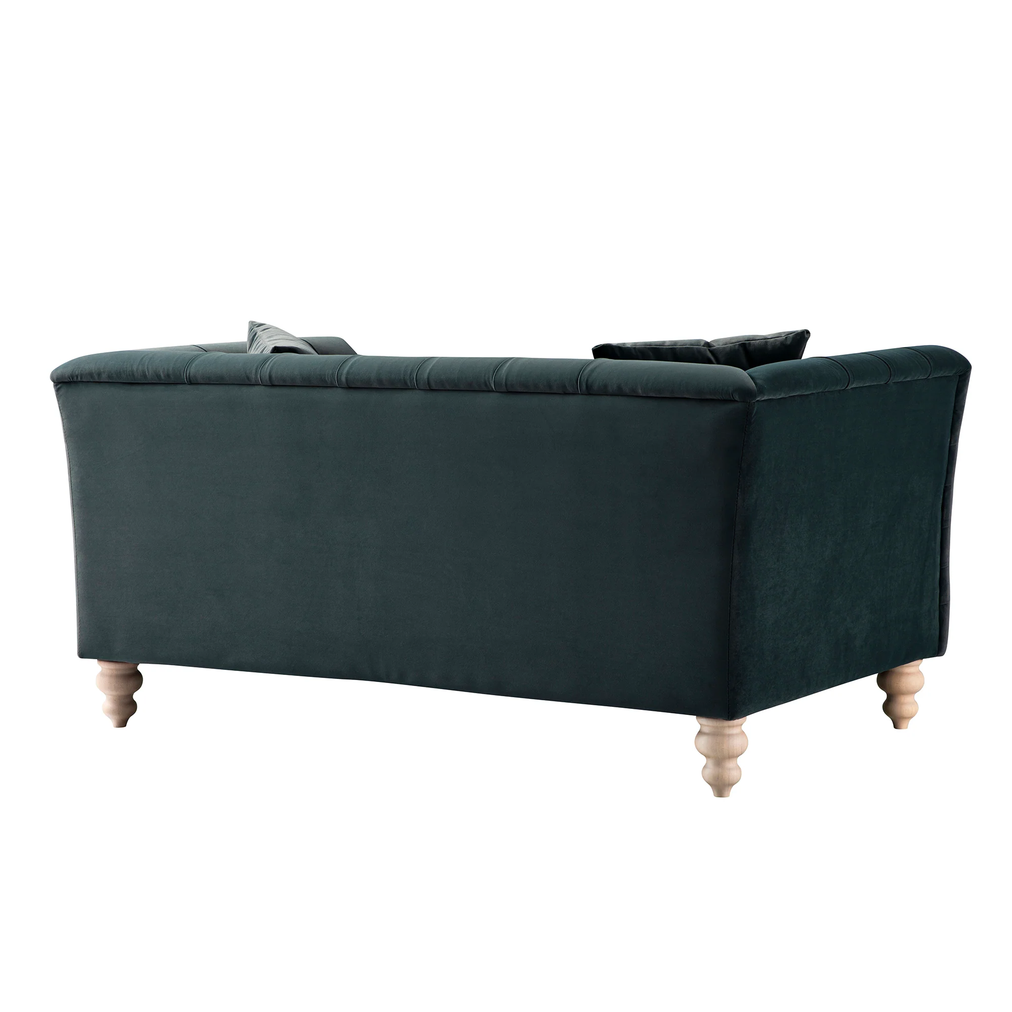 Ashby Chesterfield 2-Seater Sofa, Aegean Blue Velvet - Image 13
