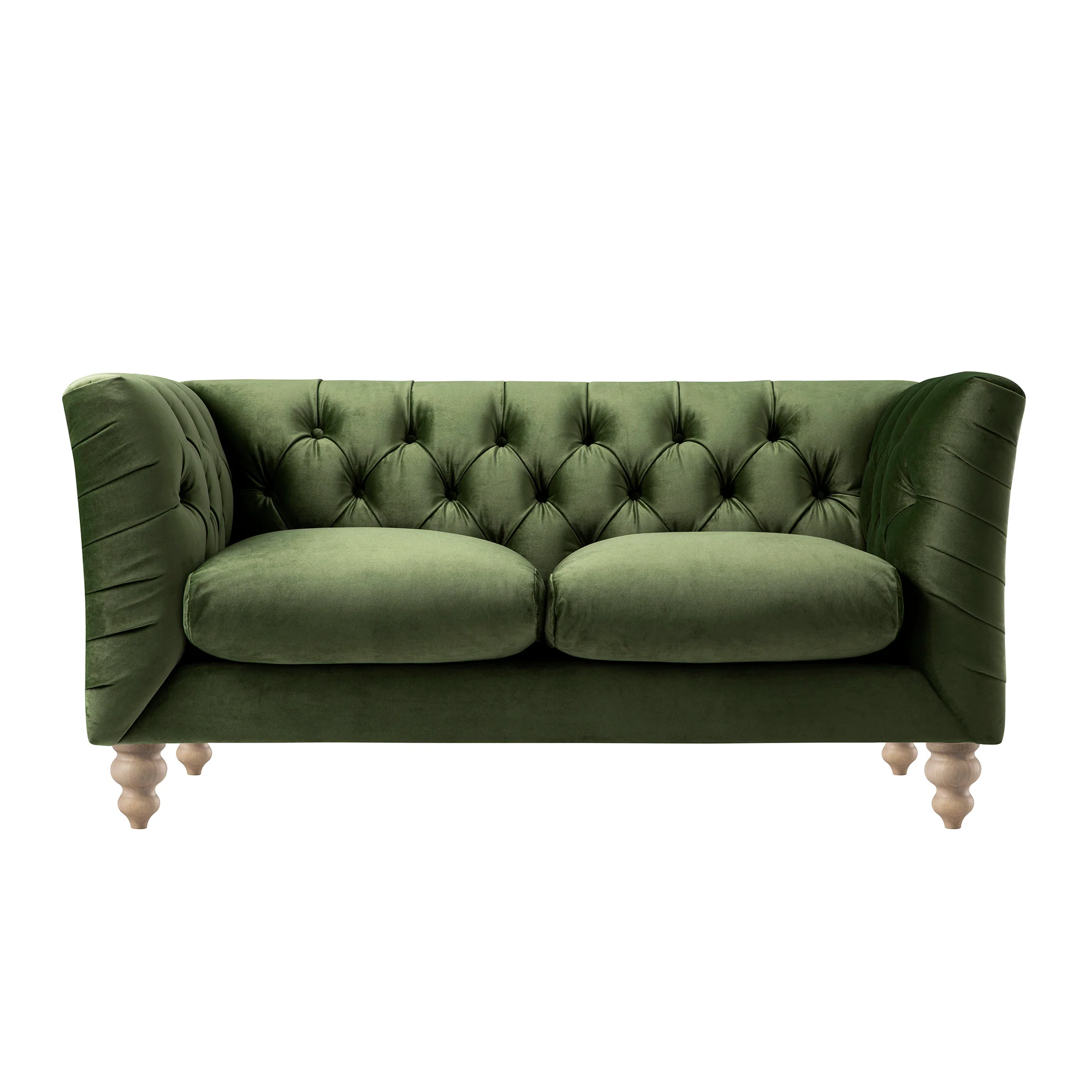 Ashby Chesterfield 2-Seater Sofa, Fern Green Velvet - Image 10