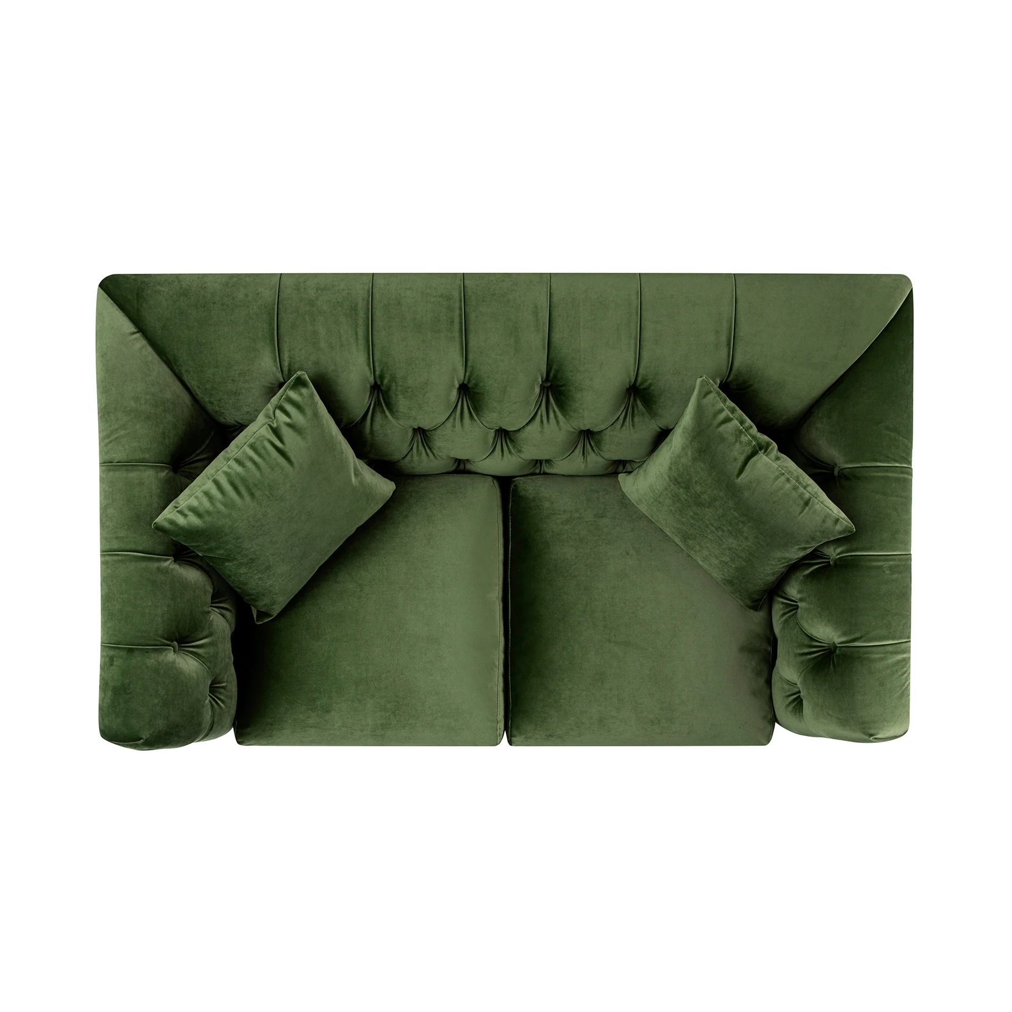 Ashby Chesterfield 2-Seater Sofa, Fern Green Velvet - Image 12