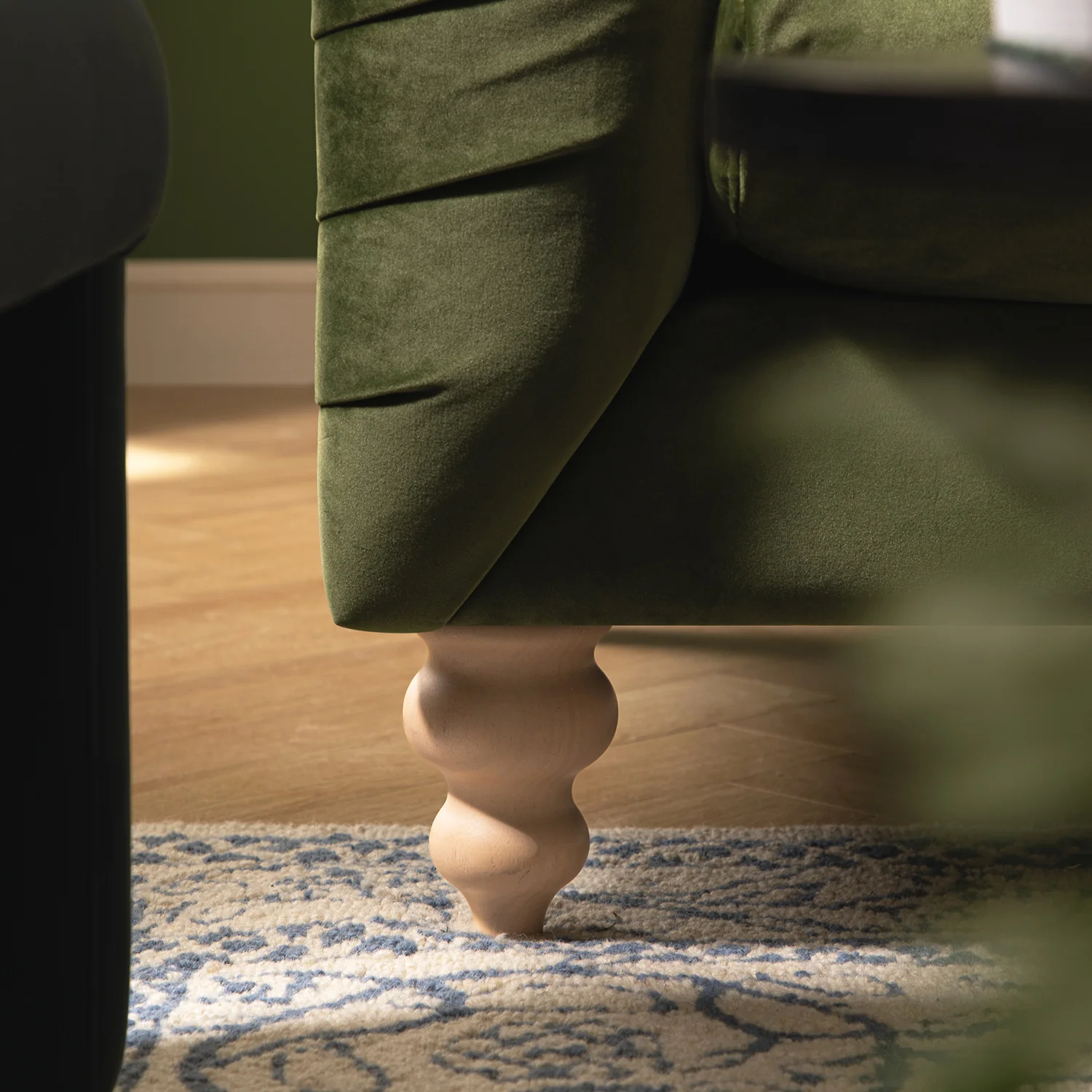 Ashby Chesterfield 2-Seater Sofa, Fern Green Velvet - Image 6
