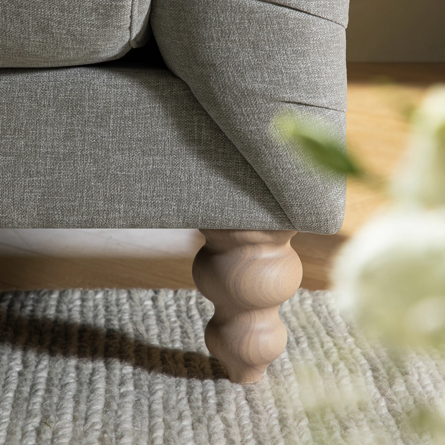 Ashby Chesterfield 2-Seater Sofa, Mist Grey Chenille - Image 6