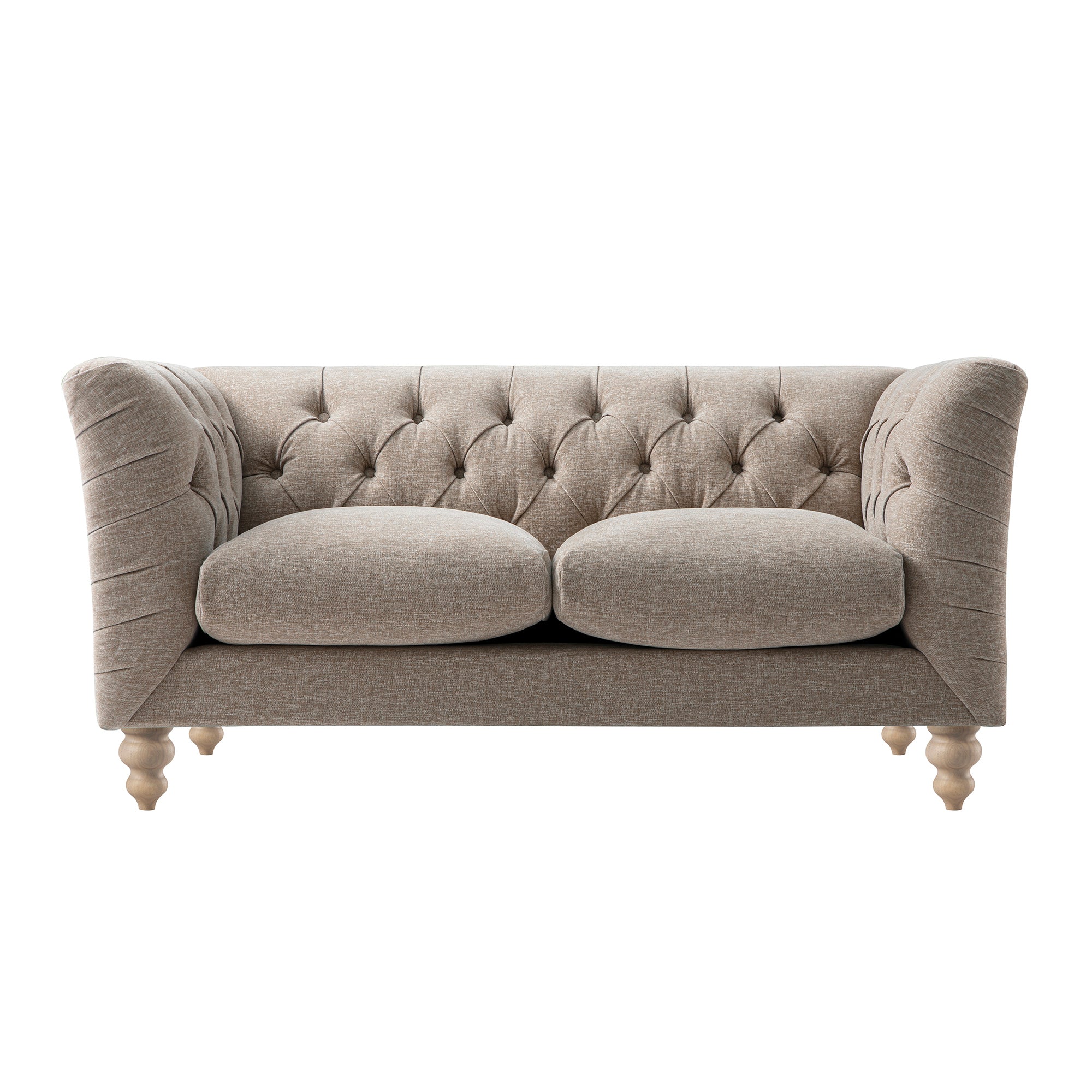 Ashby Chesterfield 2-Seater Sofa, Taupe Chenille - Image 10