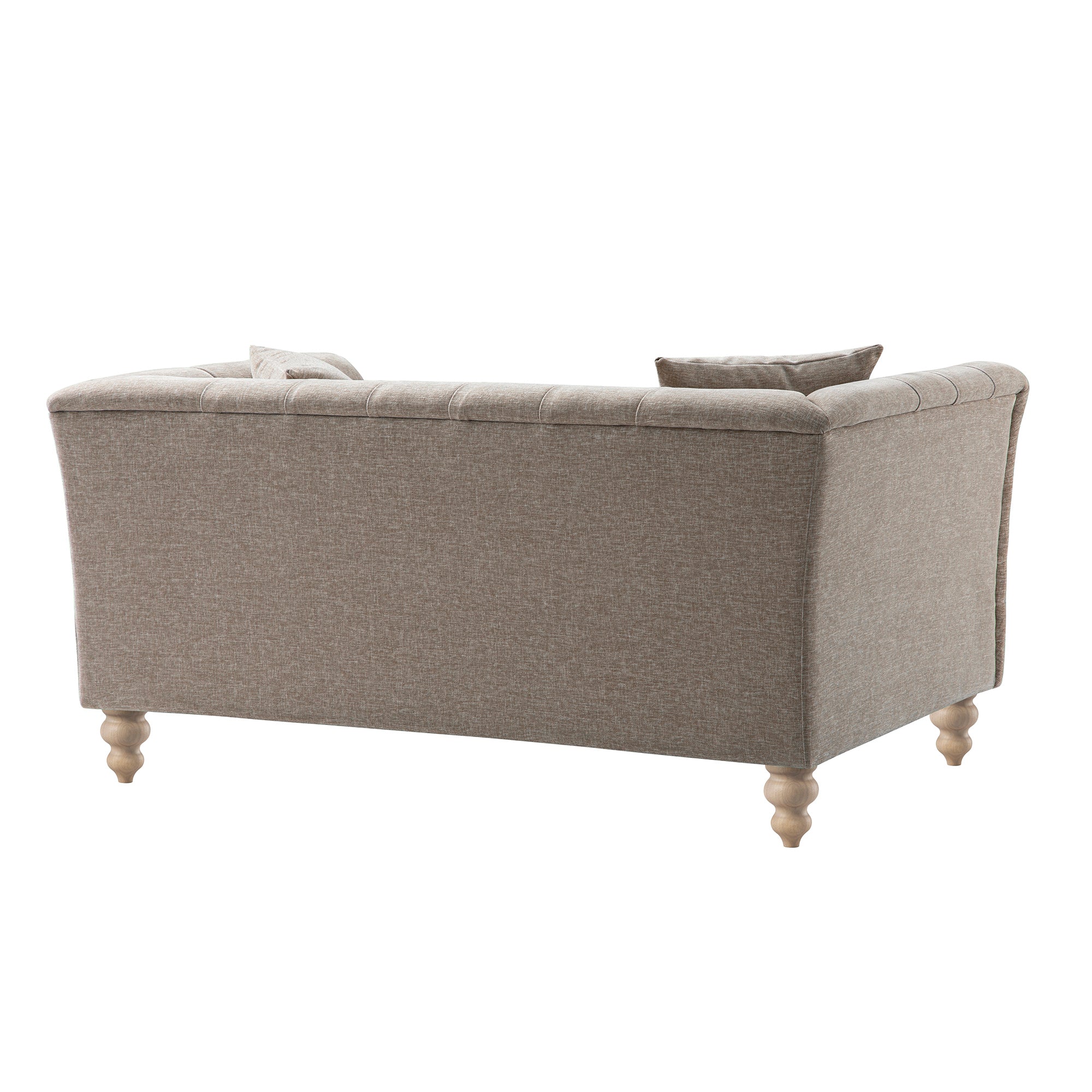 Ashby Chesterfield 2-Seater Sofa, Taupe Chenille - Image 14