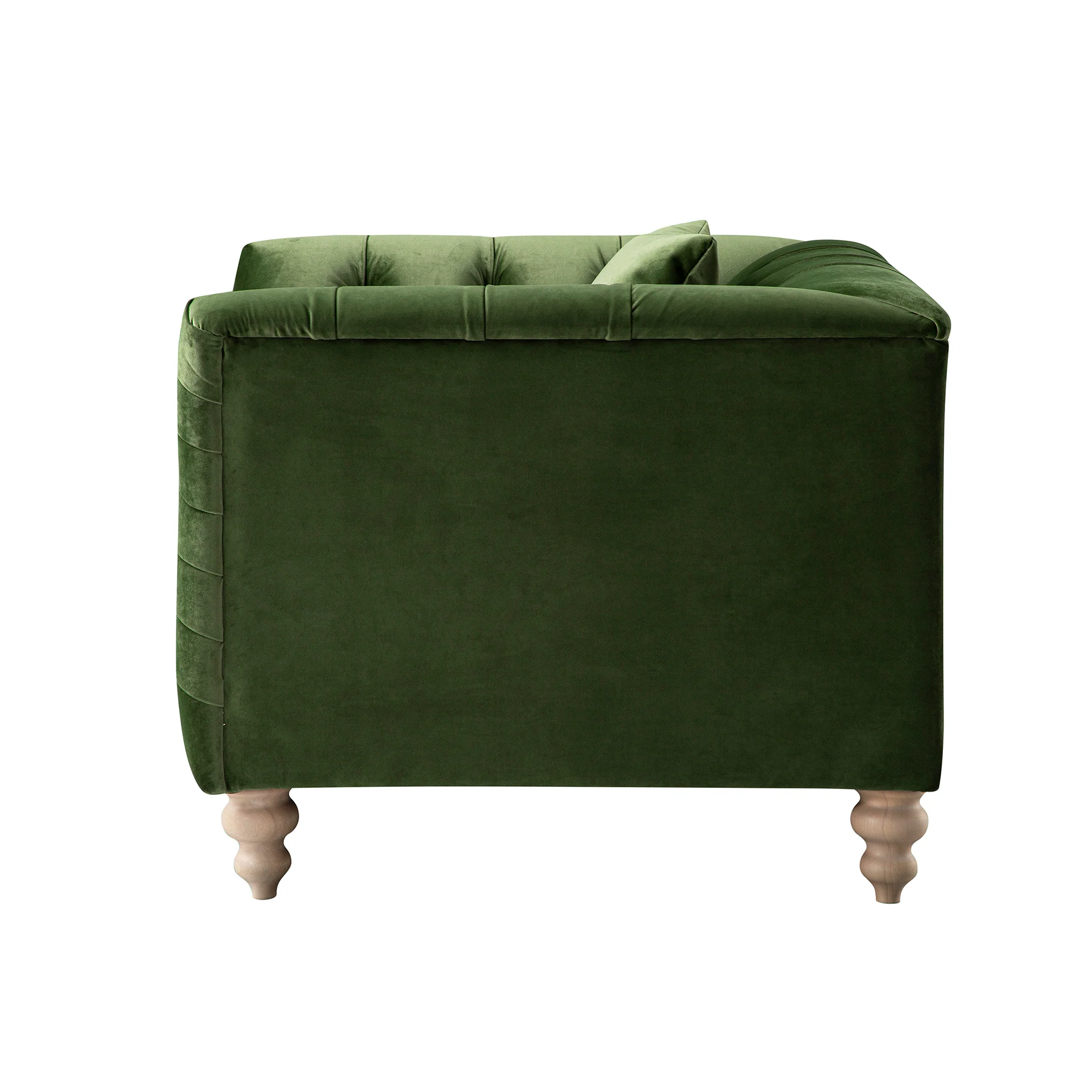 Ashby Chesterfield Armchair, Fern Green Velvet - Image 13