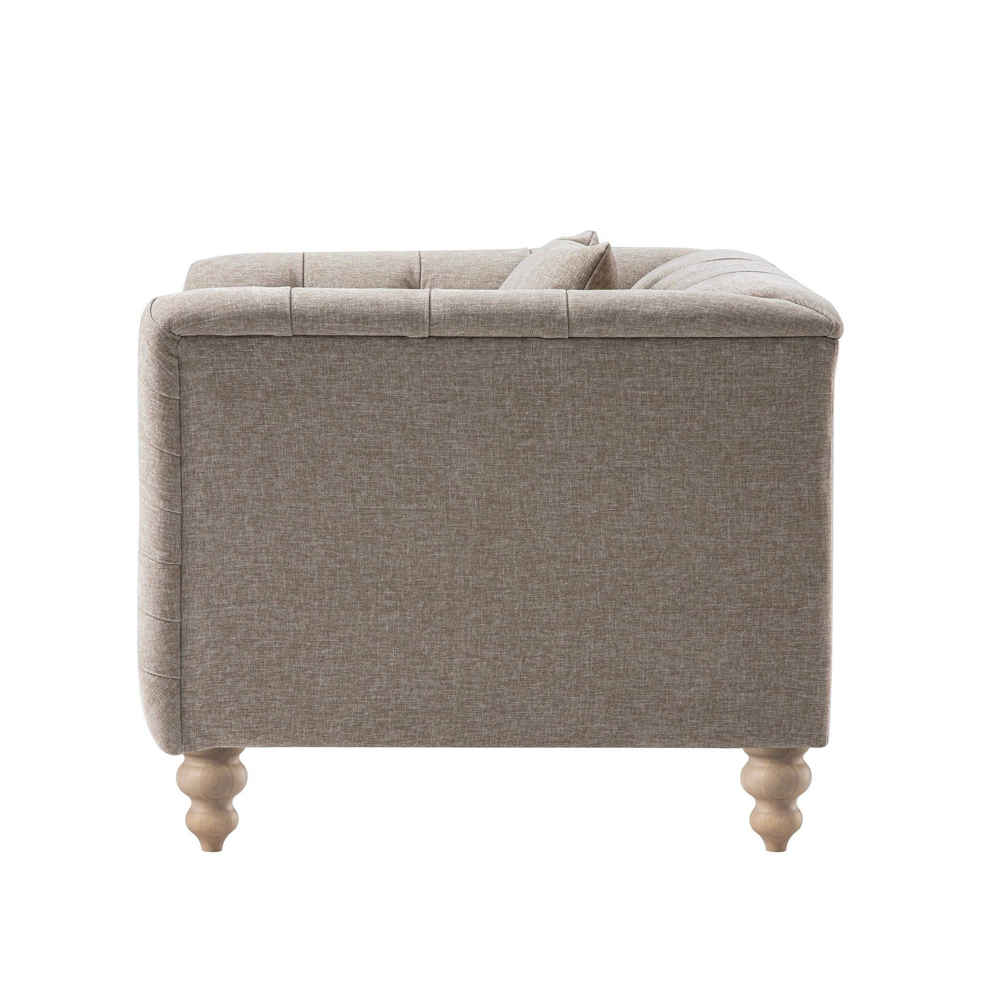 Ashby Chesterfield Armchair, Taupe Chenille - Image 14