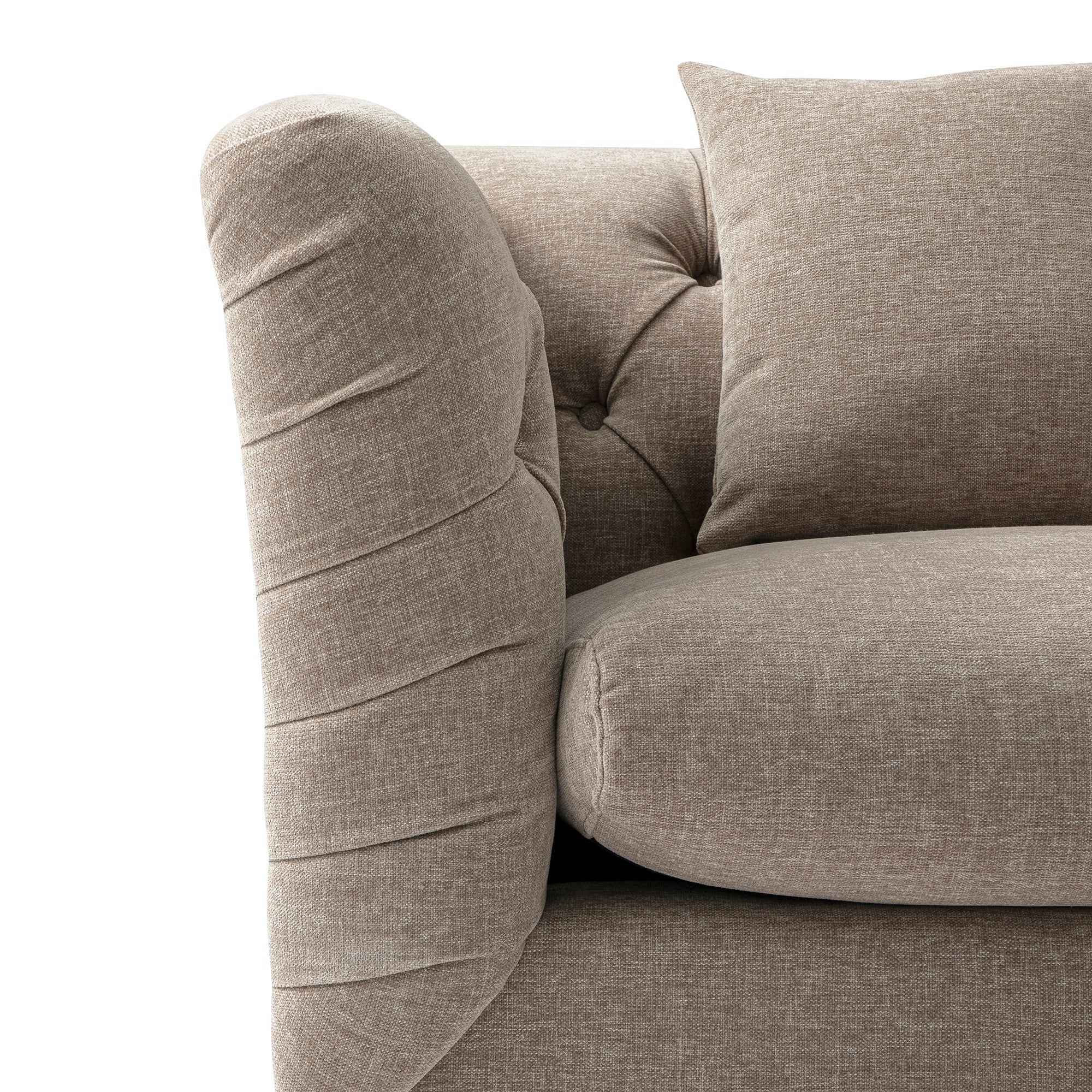 Ashby Chesterfield Armchair, Taupe Chenille - Image 16