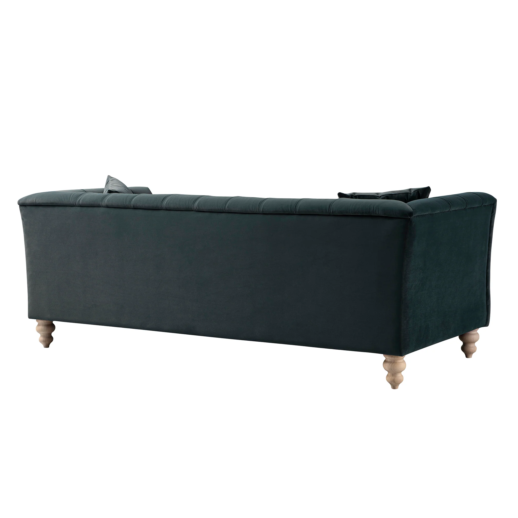 Ashby Chesterfield Large 3-Seater Sofa, Aegean Blue Velvet - Image 14