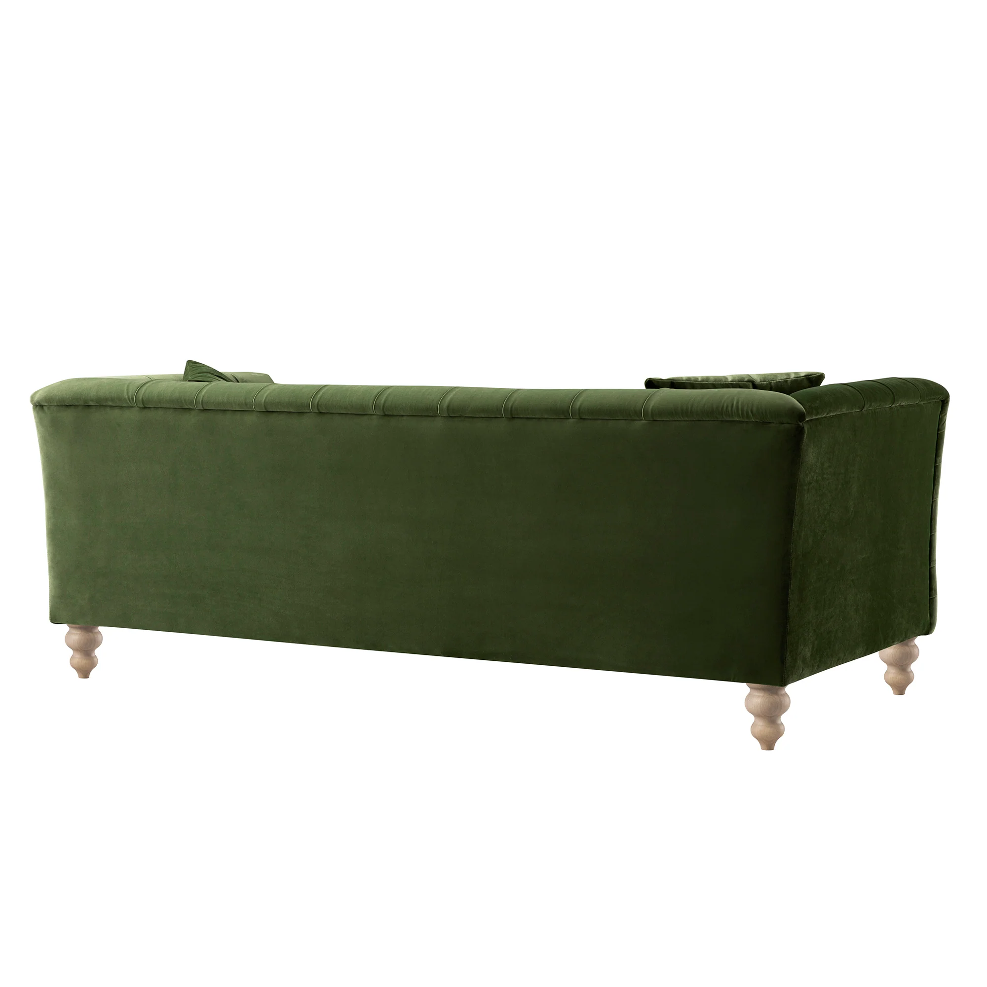 Ashby Chesterfield Large 3-Seater Sofa, Fern Green Velvet - Image 13