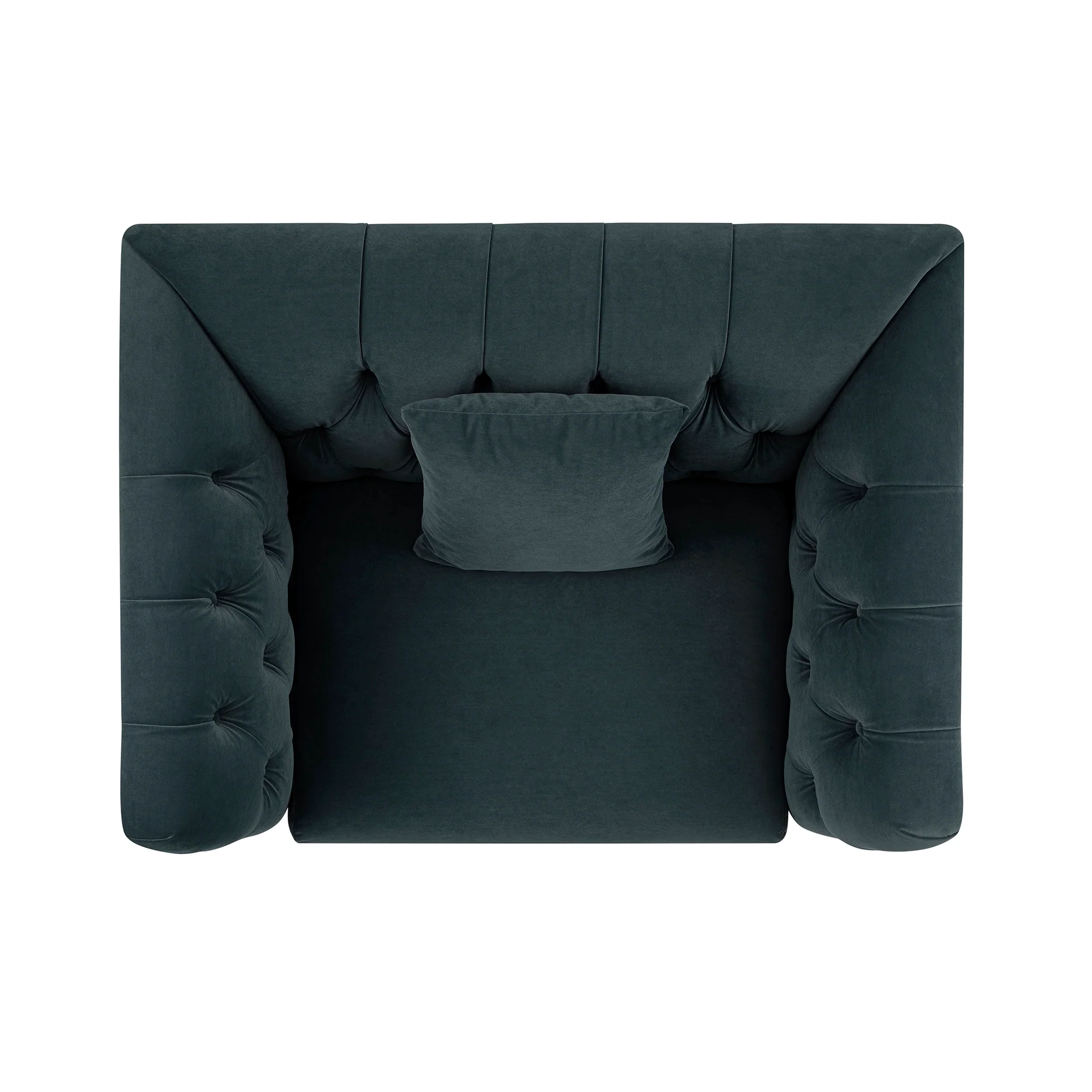 Ashby Chesterfield Loveseat, Aegean Blue Velvet - Image 12