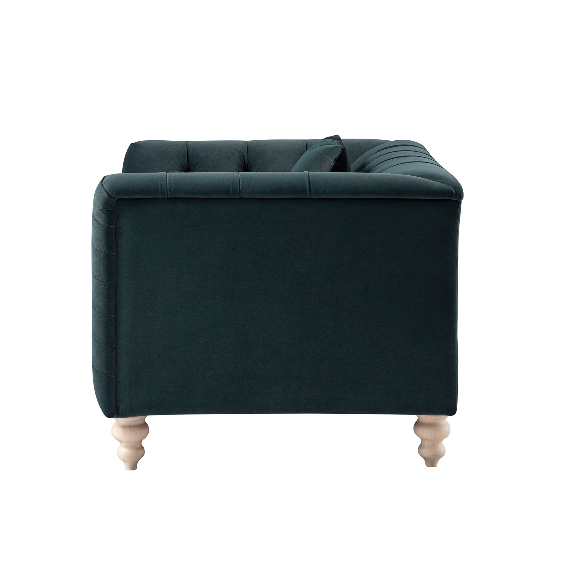 Ashby Chesterfield Loveseat, Aegean Blue Velvet - Image 13