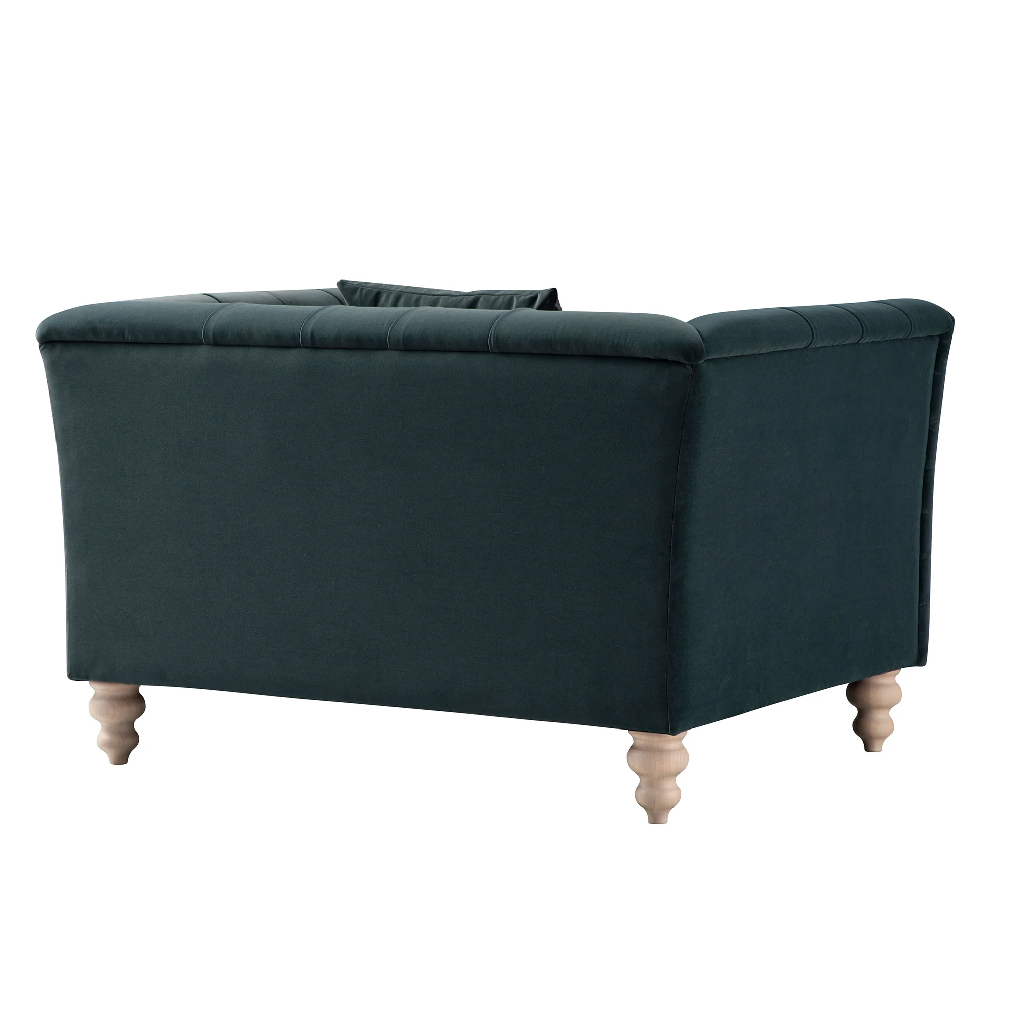 Ashby Chesterfield Loveseat, Aegean Blue Velvet - Image 14