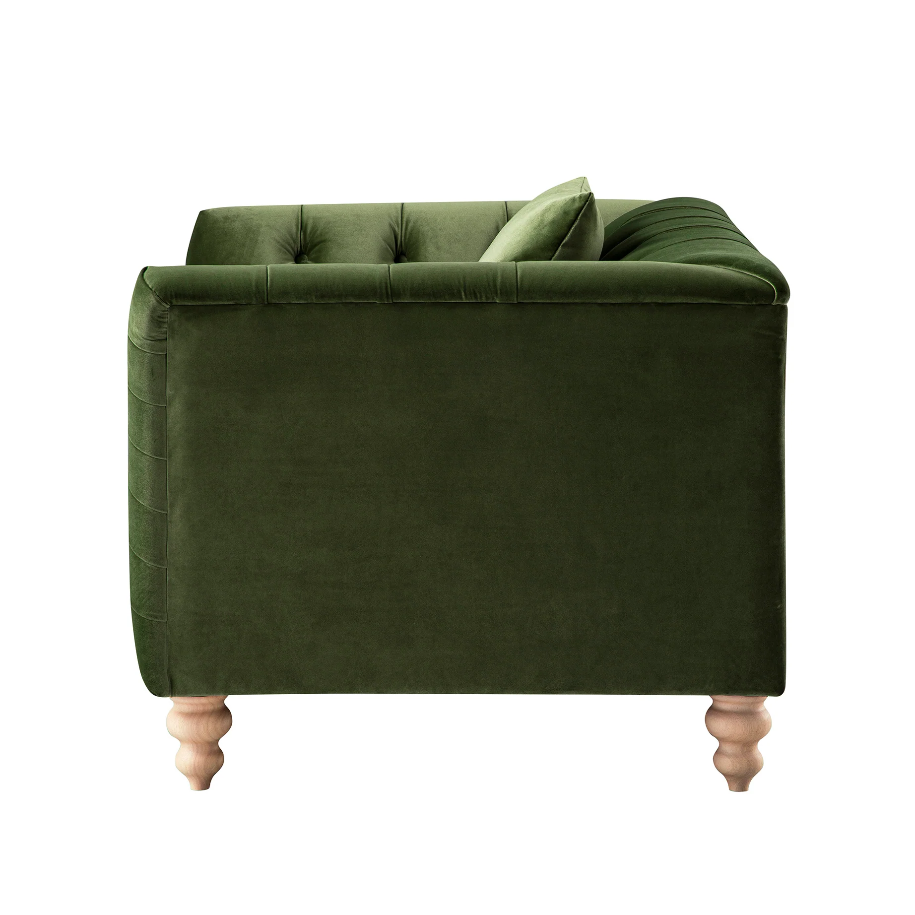 Ashby Chesterfield Loveseat, Fern Green Velvet - Image 13