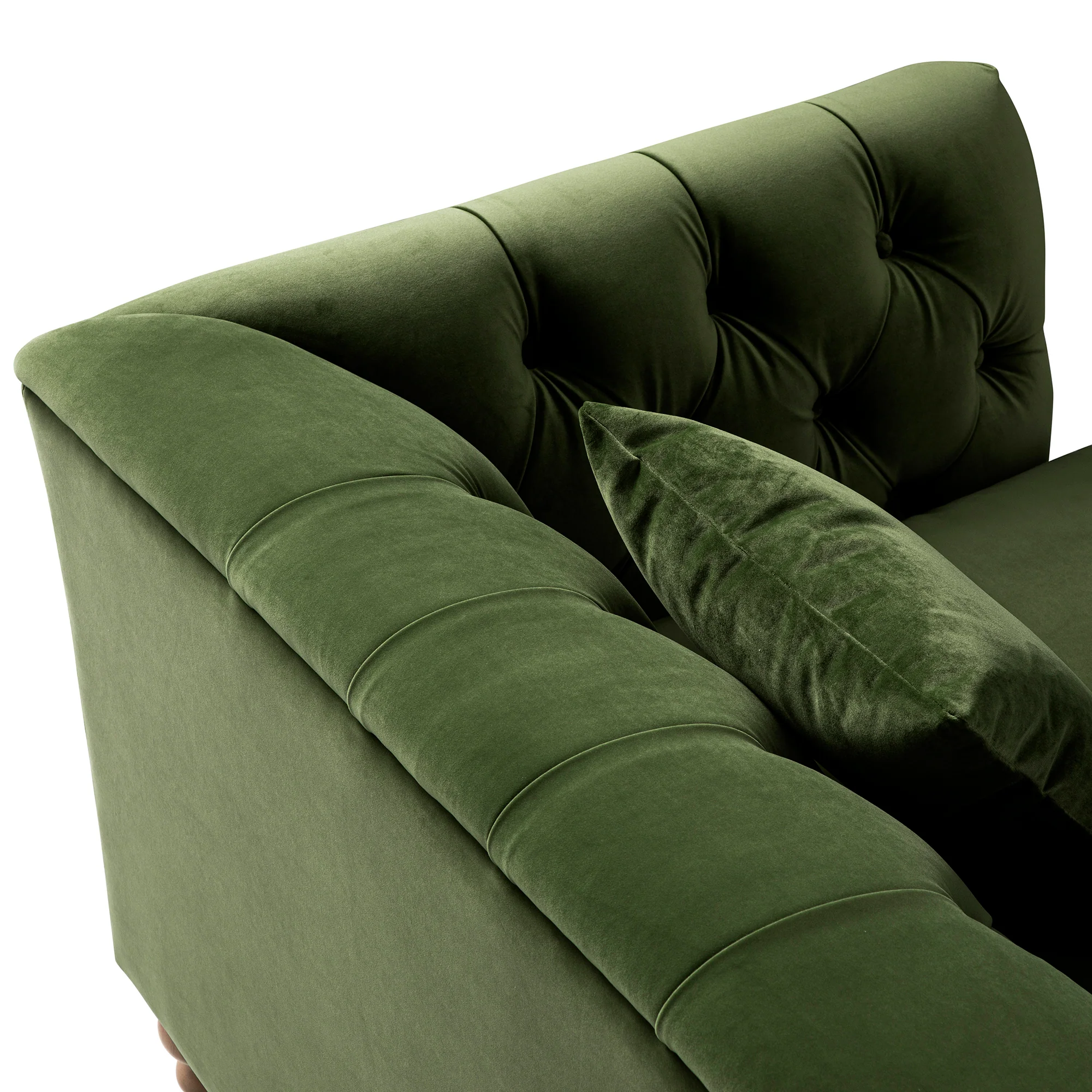 Ashby Chesterfield Loveseat, Fern Green Velvet - Image 19