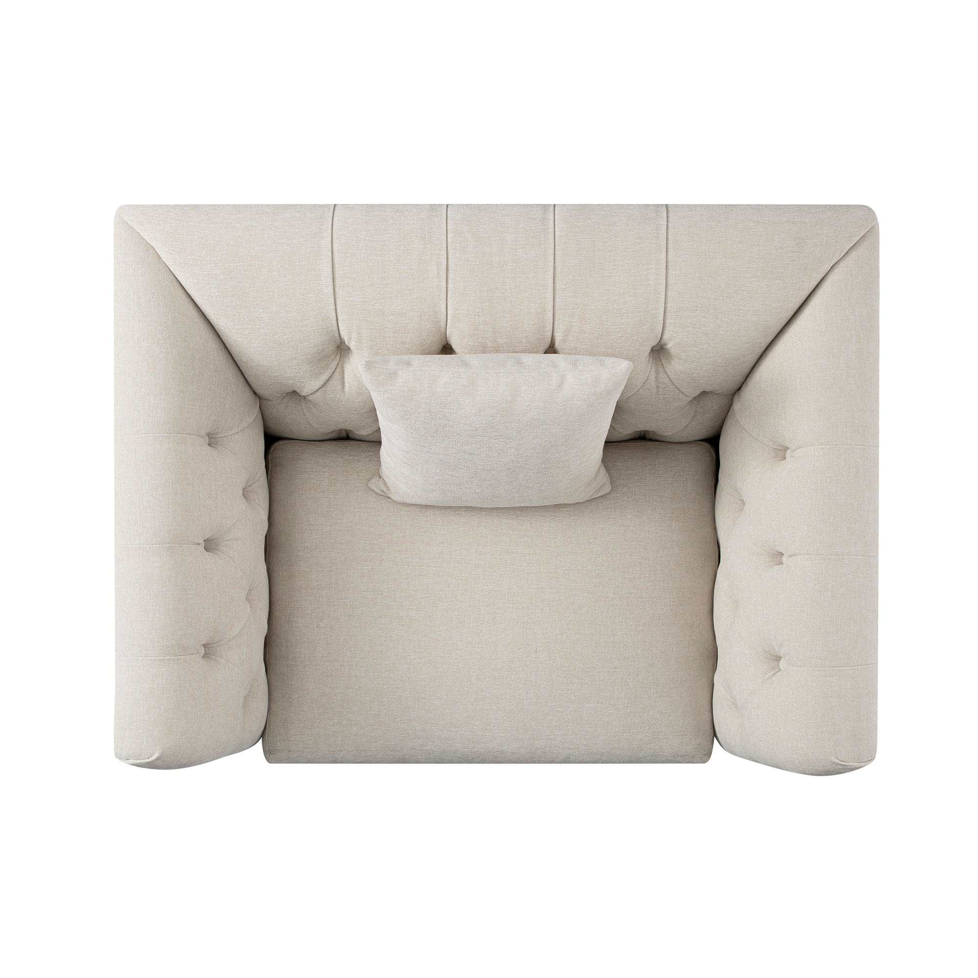 Ashby Chesterfield Loveseat, Oatmeal Chenille - Image 16