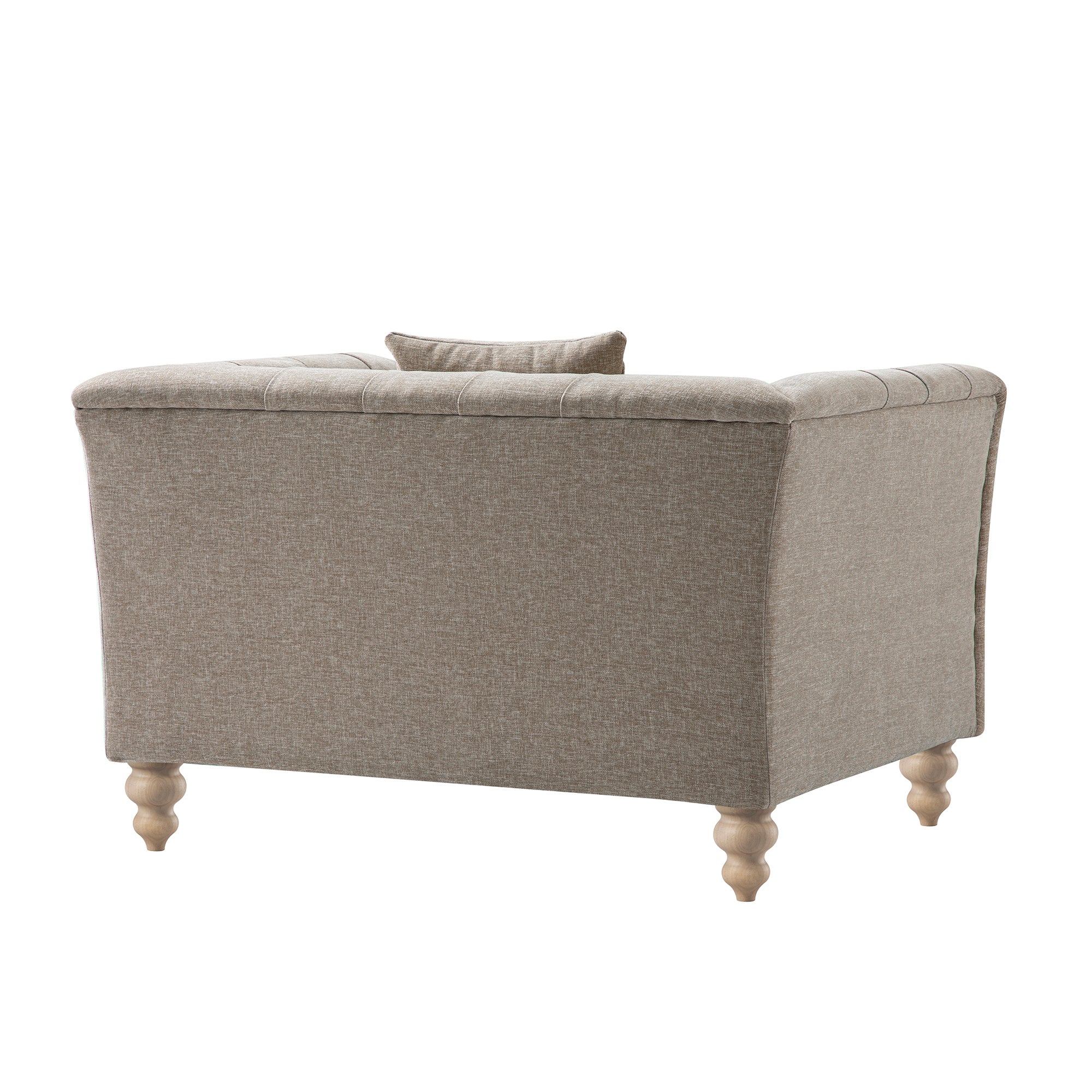 Ashby Chesterfield Loveseat, Taupe Chenille - Image 13