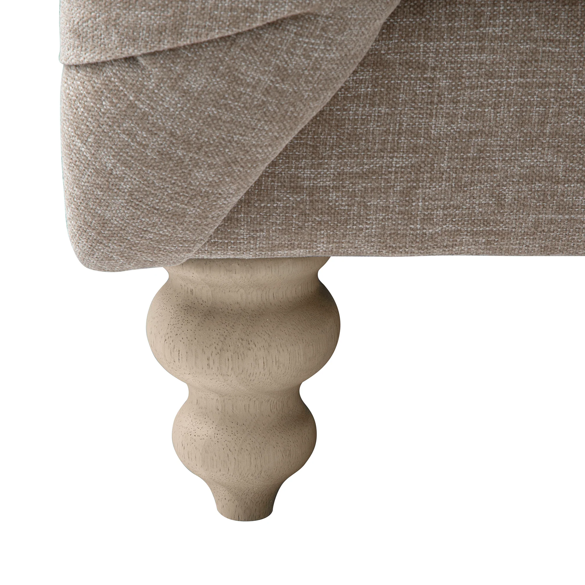 Ashby Chesterfield Loveseat, Taupe Chenille - Image 18