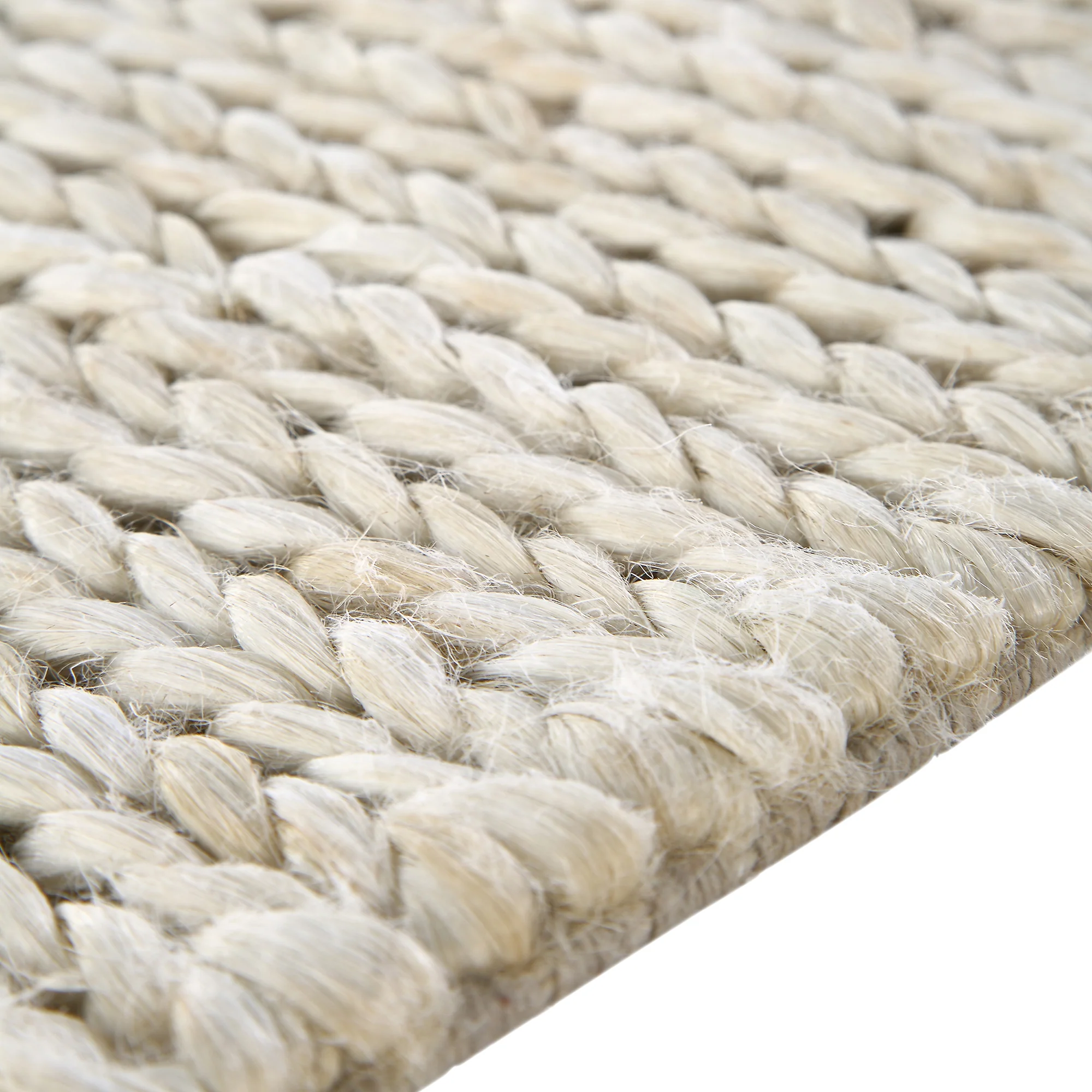 Aurora Hand Braided Cream Jute Rug - Image 7