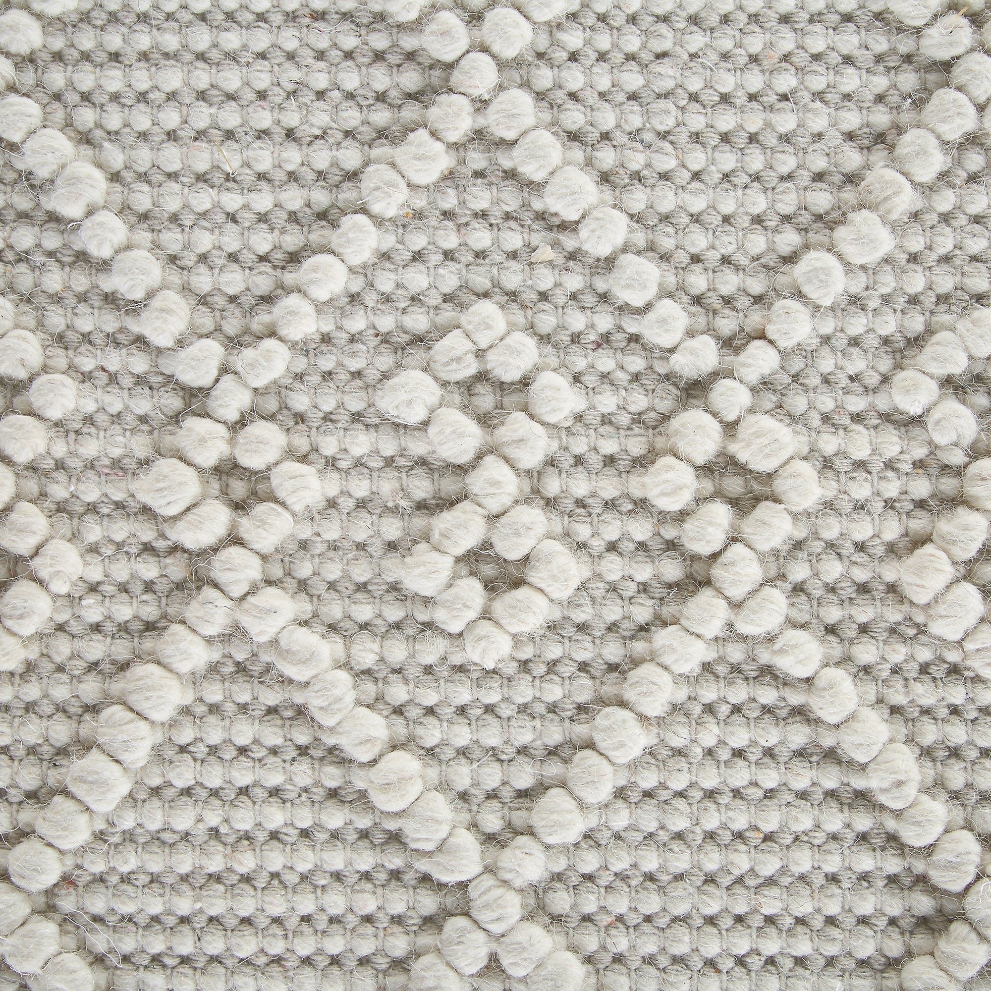 Avanti Handwoven Cream Bobble Wool Rug - Image 8