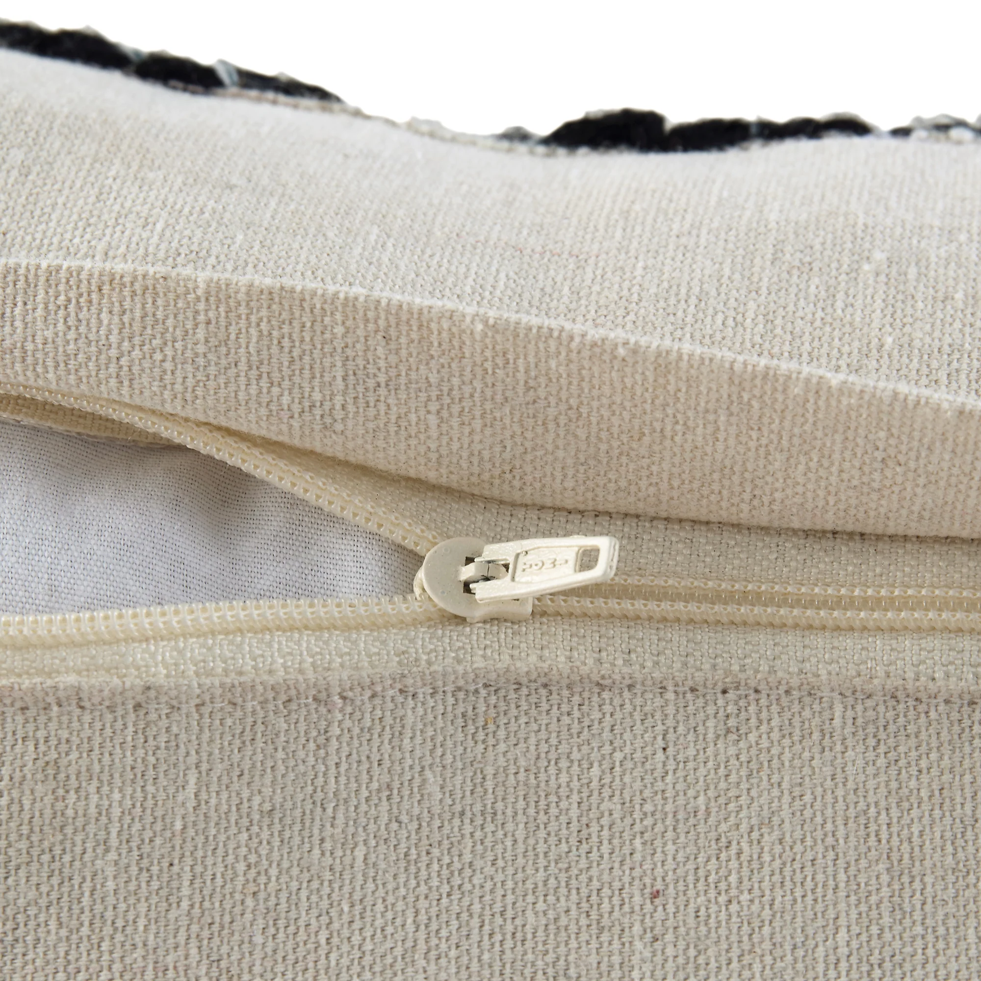 Baja Monochrome Geometric Embroidered Cushion - Image 6