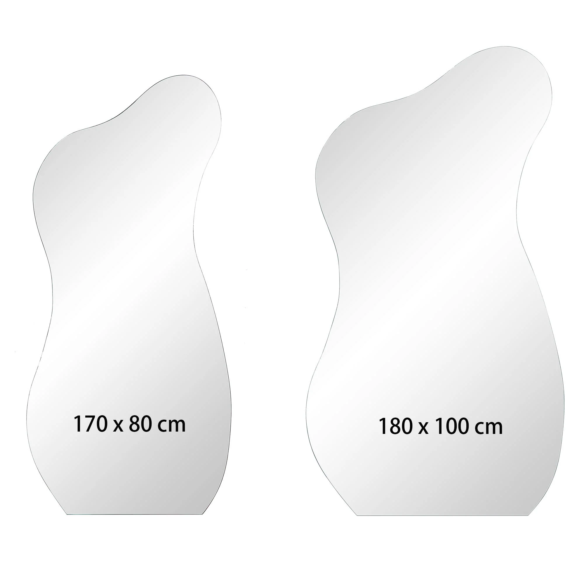 Bala Irregular Shaped Frameless Extra Large Full Length Pond Mirror 180 x 100 cm - Image 6