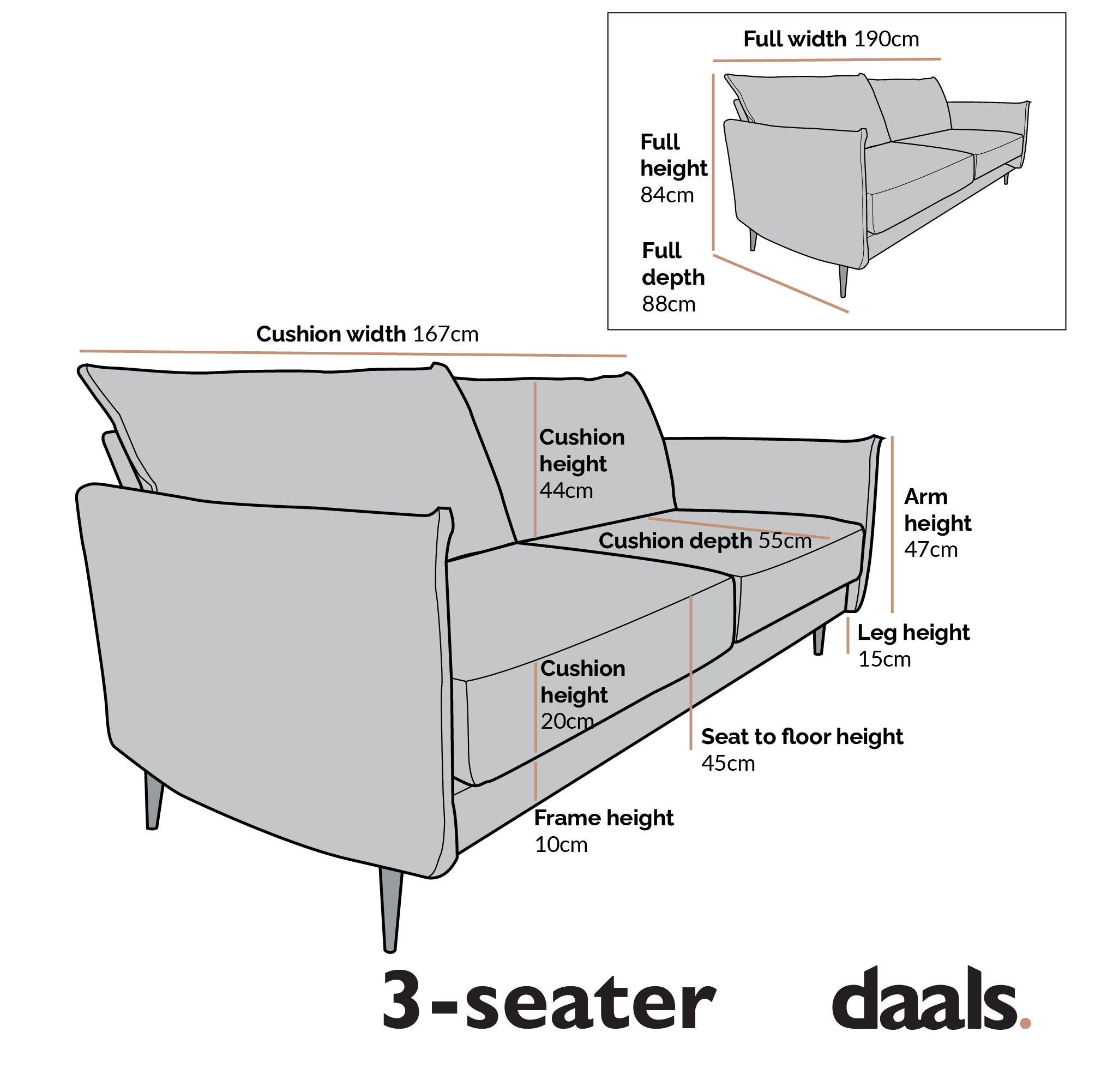 Bari Beige Woven Fabric Sofa - Image 9