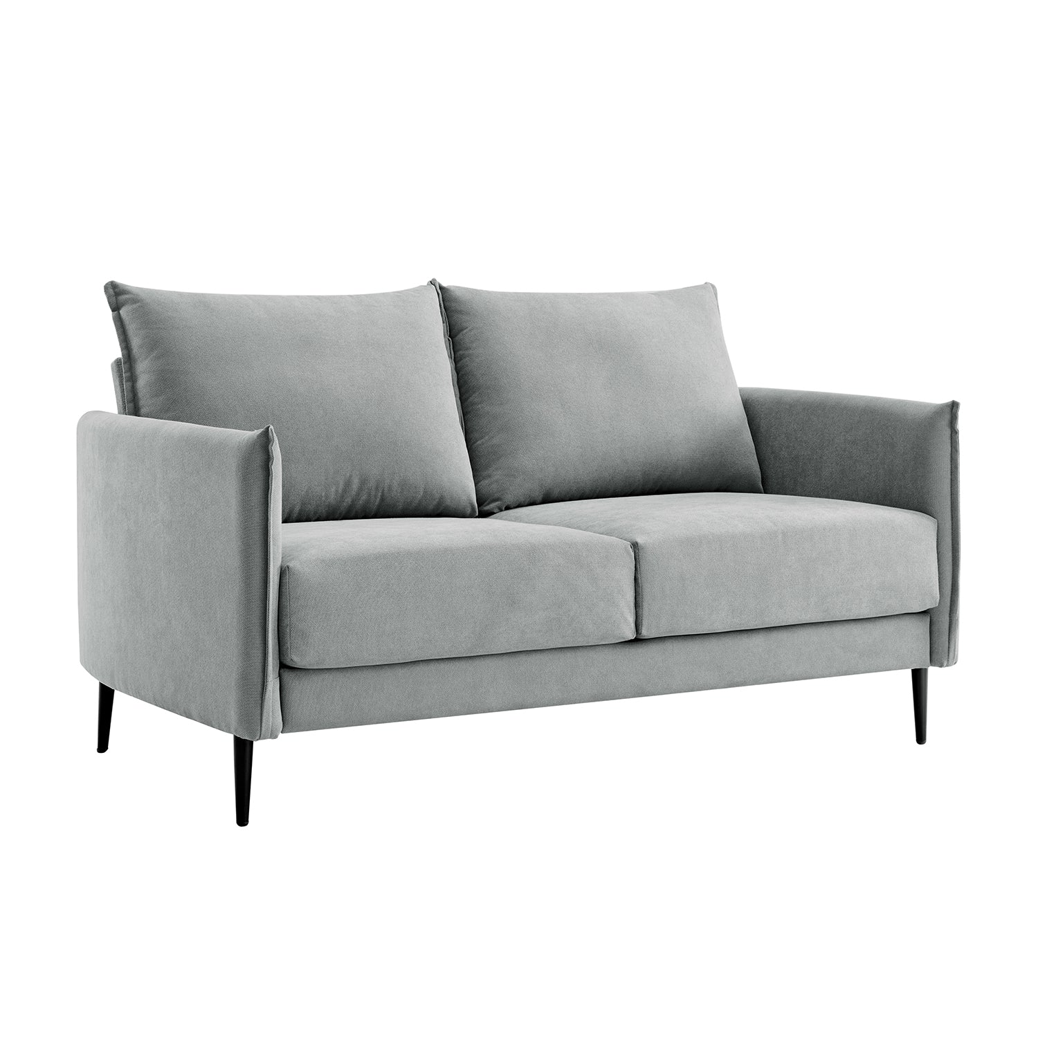 Bari Light Grey Brushed Fabric Sofa - Image 11