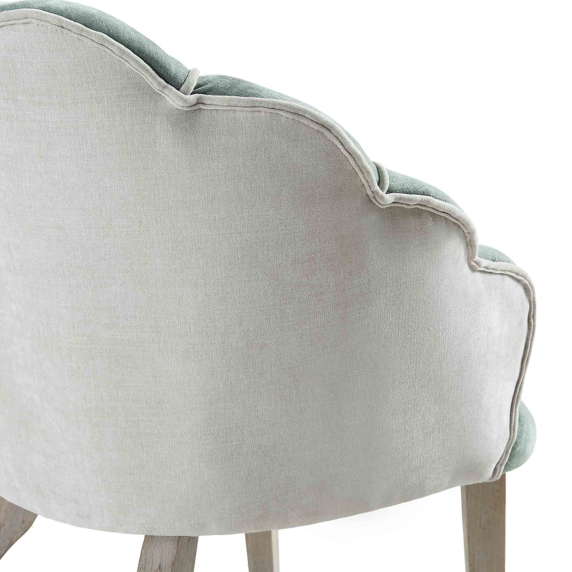 Barnard Scalloped Clam Chair, Sage Green Chenille - Image 13