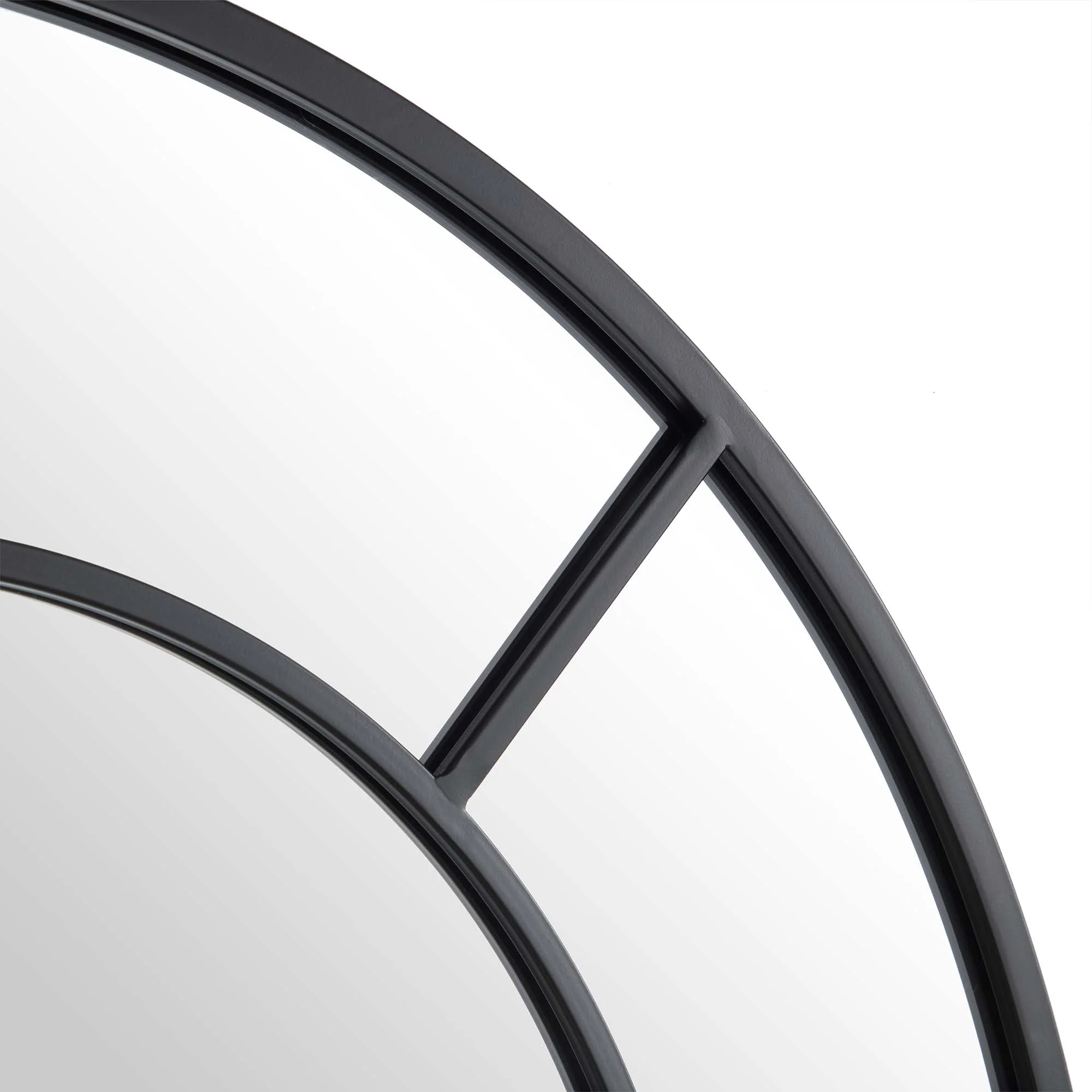 Beaumont Arched Full Length Metal Frame Mirror 178 x 76 cm, Black - Image 7