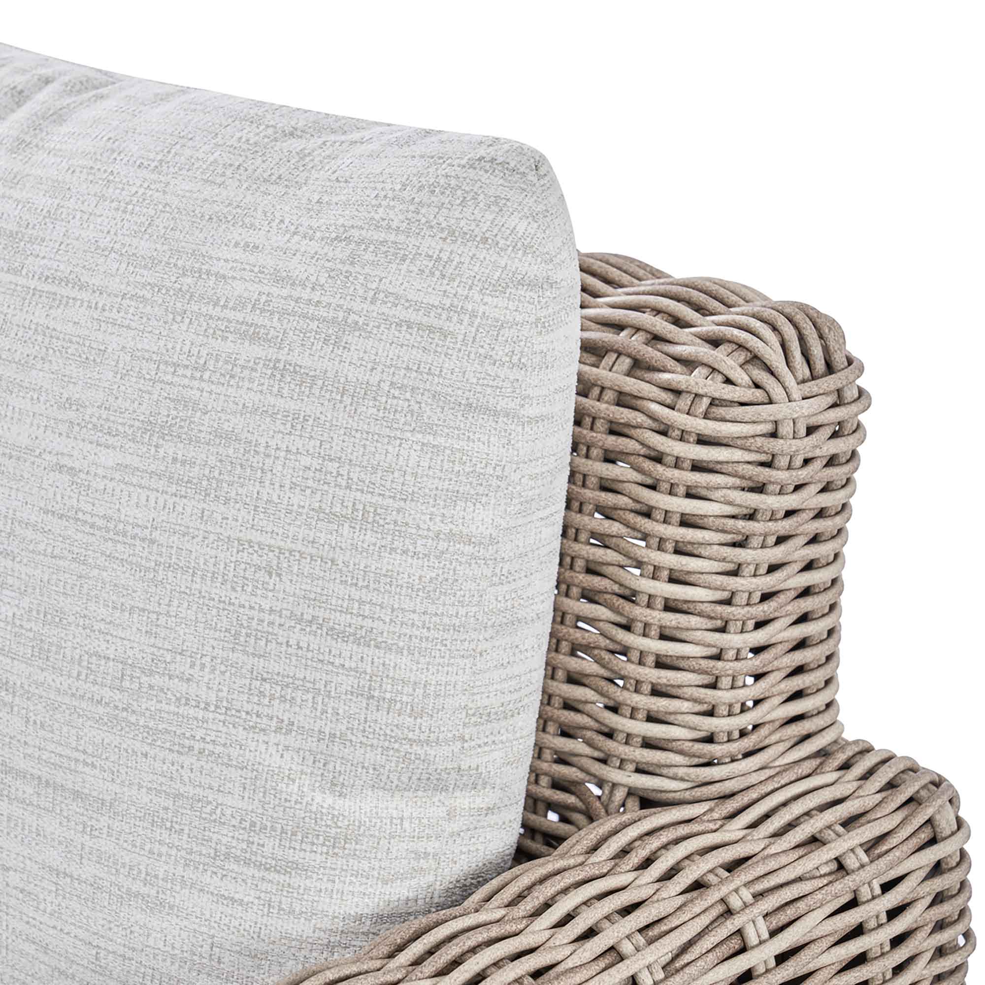 Bellagio Round Wicker Bistro Set with Rising Side Table, Natural - Image 11