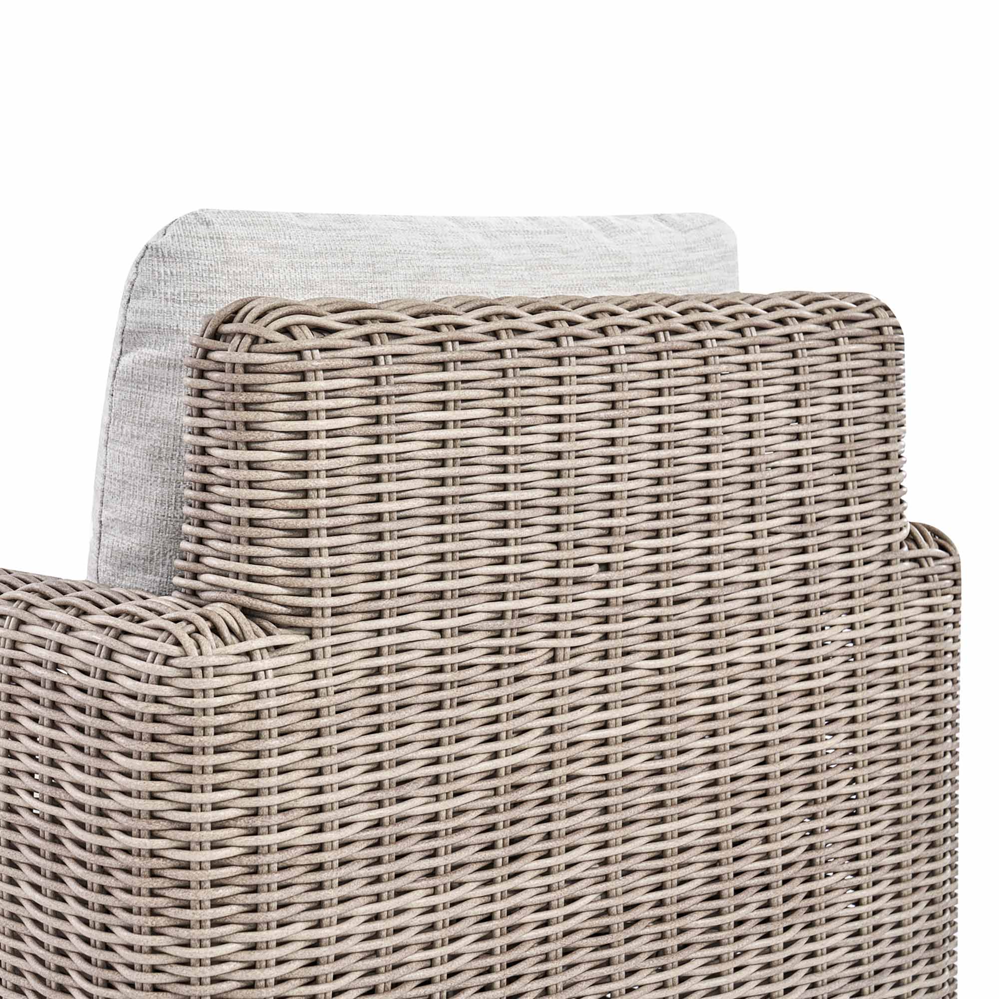 Bellagio Round Wicker Bistro Set with Rising Side Table, Natural - Image 15