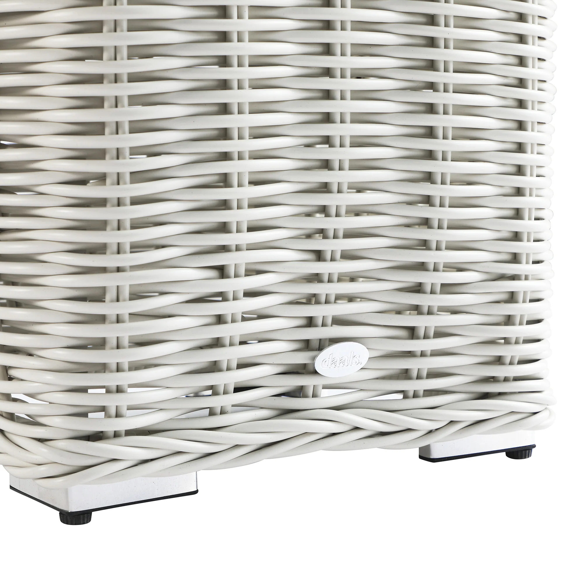 Bellagio Round Wicker Outdoor Side Table, White - Image 8