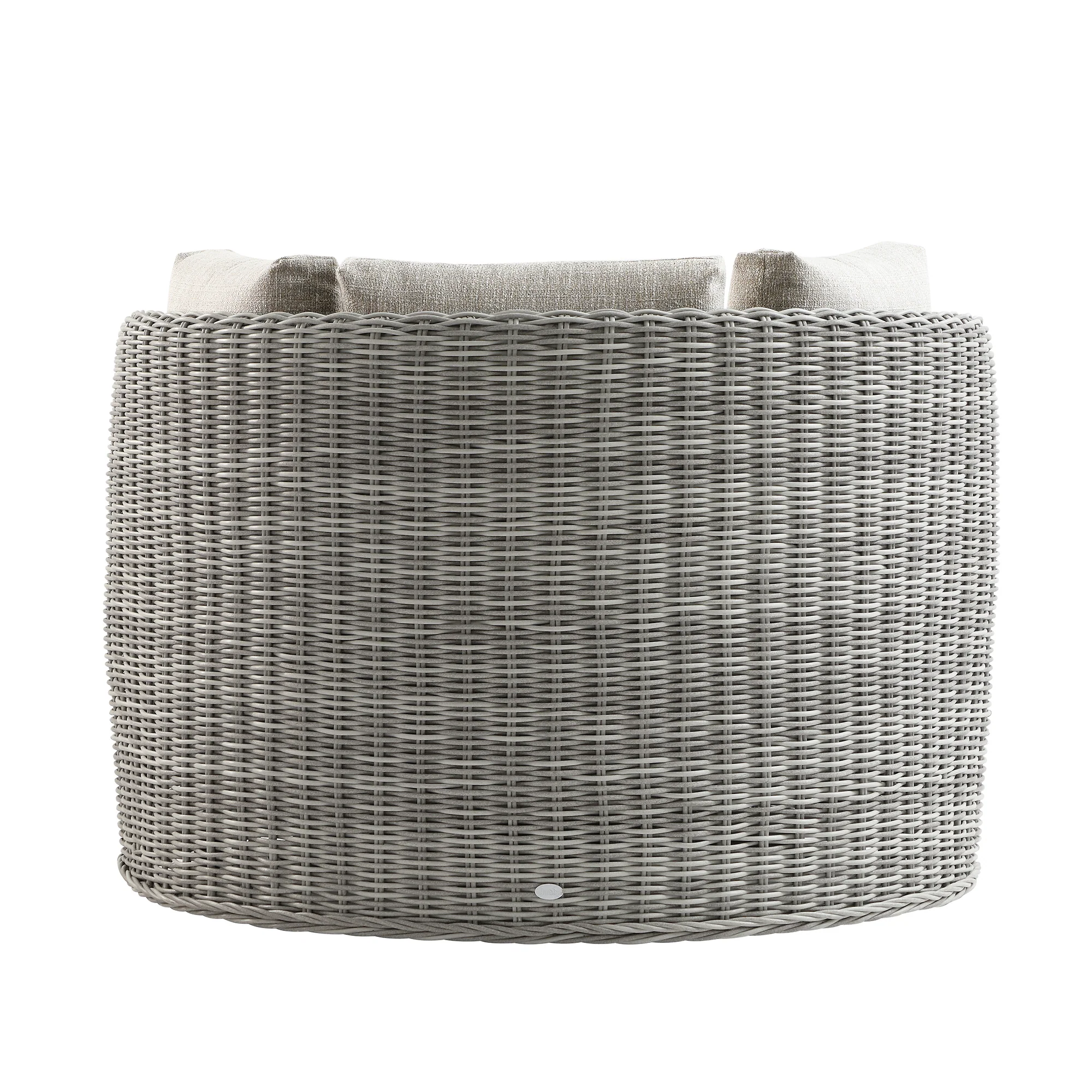 Bellagio Round Wicker Swivel Daybed, Light Grey - Image 8