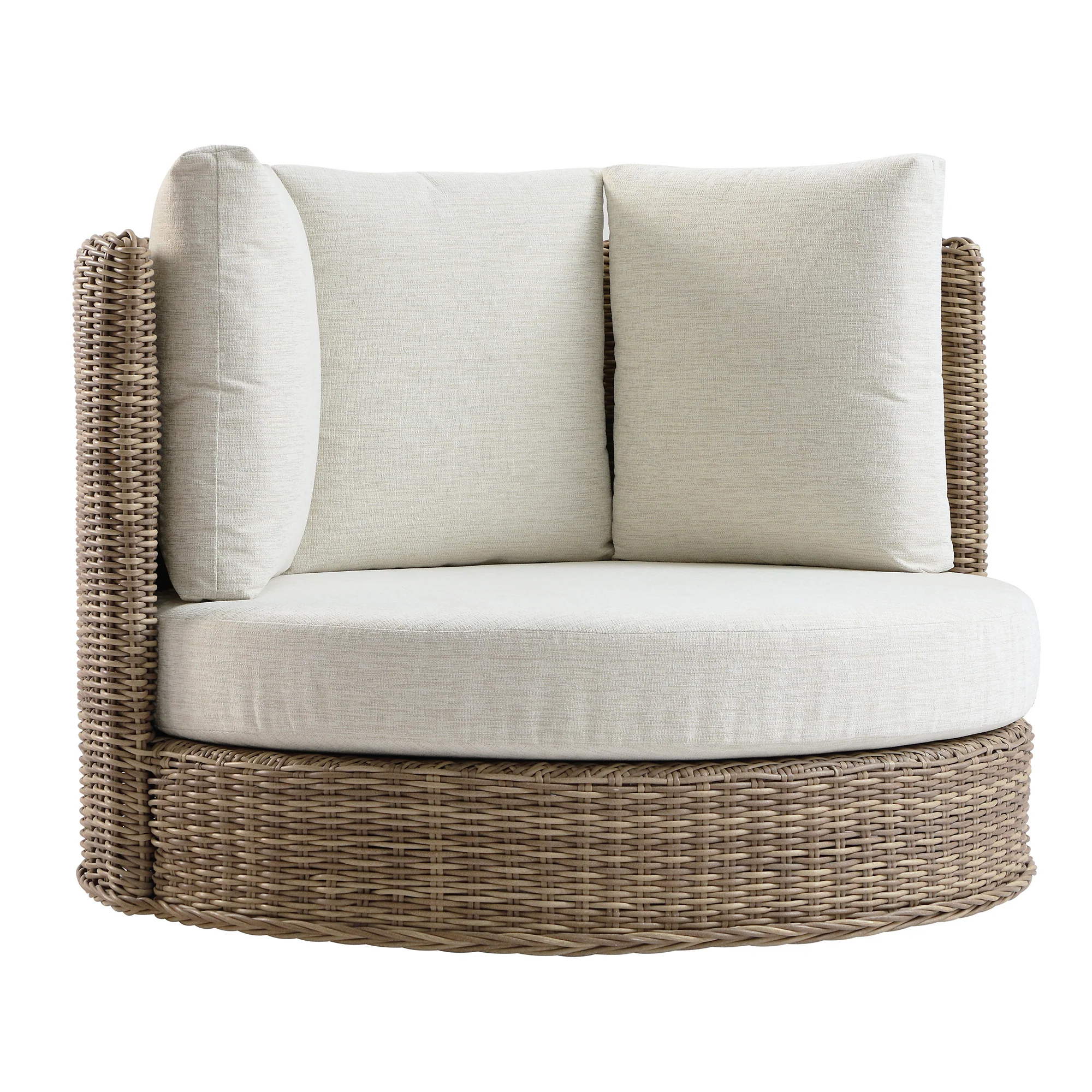 Bellagio Round Wicker Swivel Daybed, Natural - Image 11