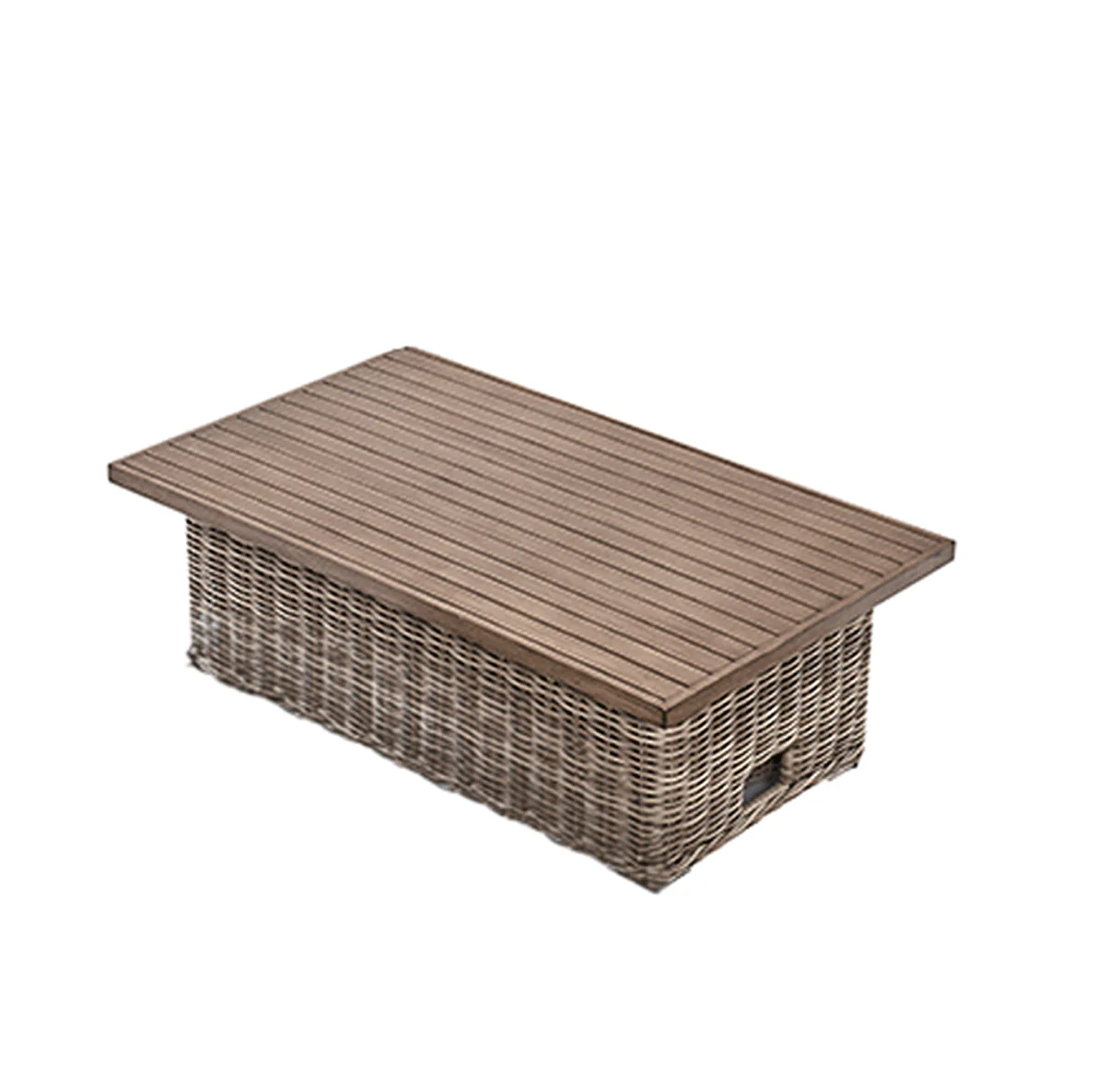 Bellagio Wicker Outdoor Rising Table, Natural - Image 2
