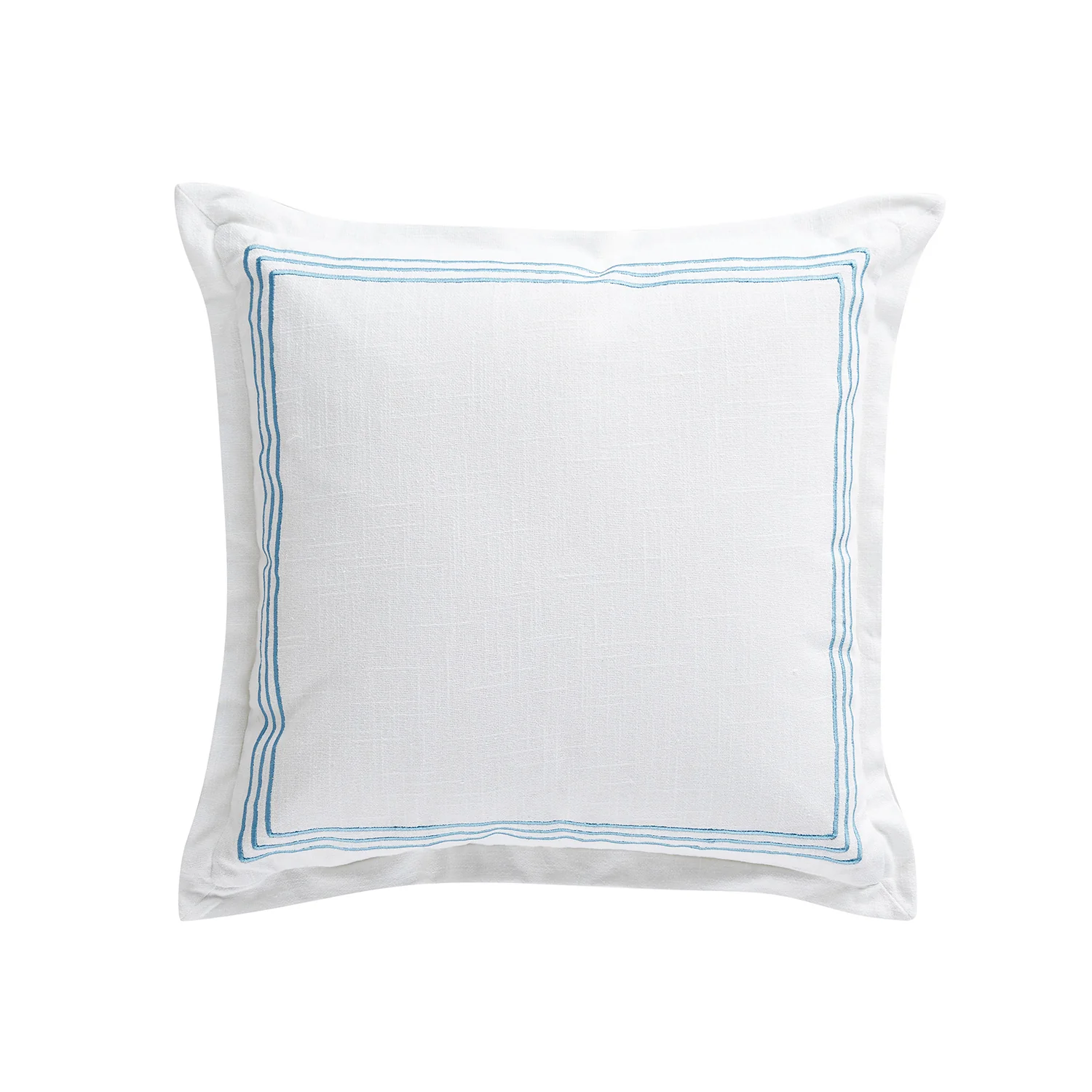 Belvedere Royal Blue Cord Embroidered Cotton Cushion - Image 3