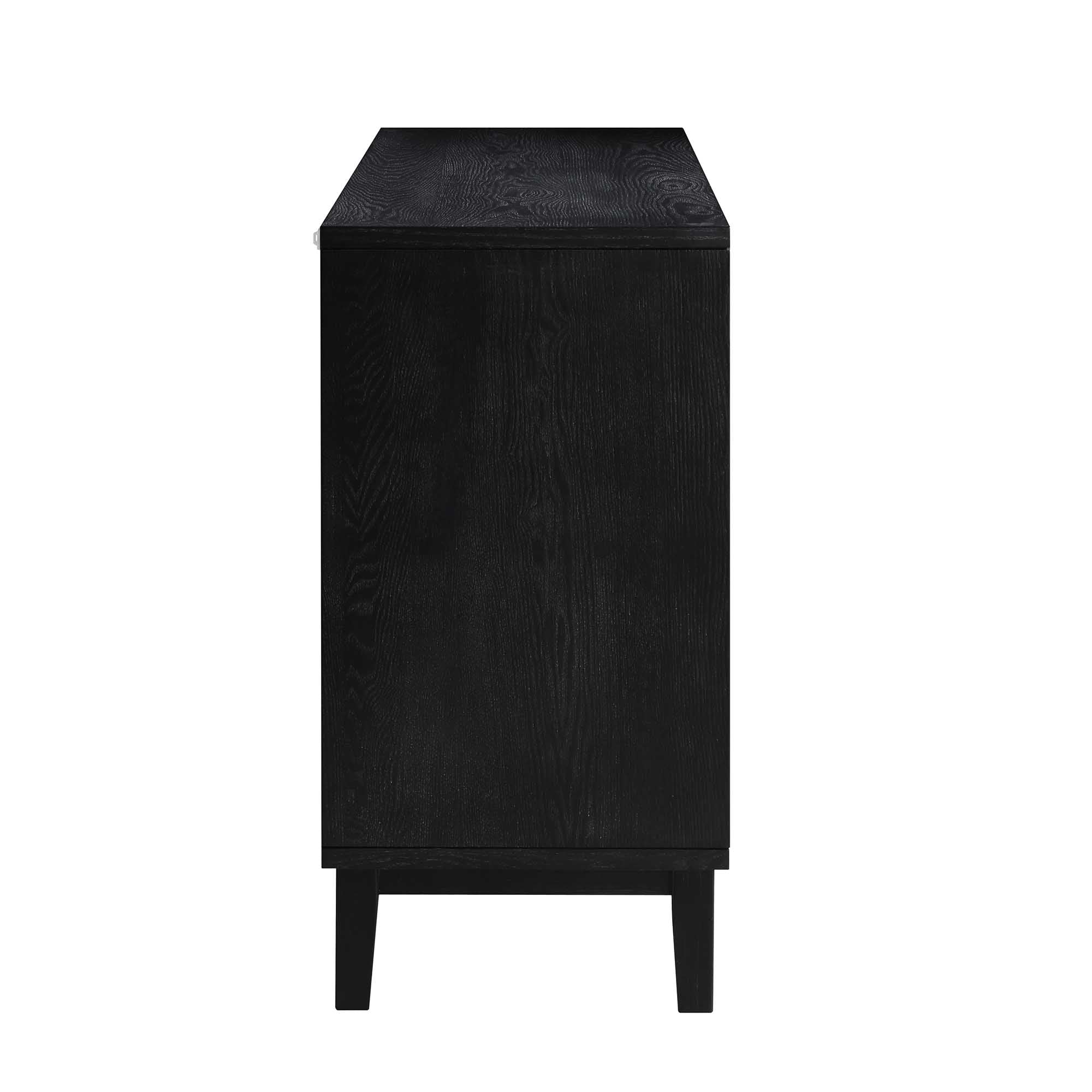 Bianca Chip Carved 3 Door Sideboard, Antique Bronze & Black - Image 9