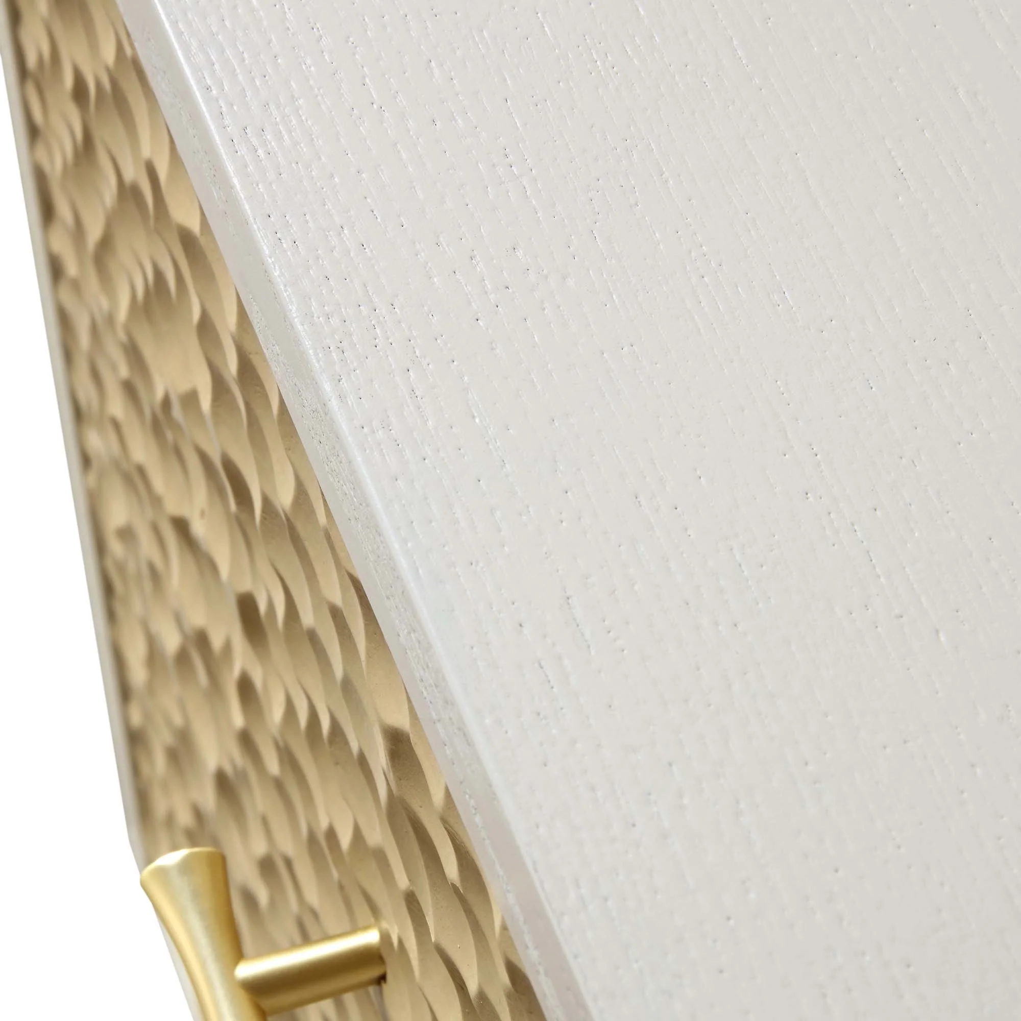 Bianca Chip Carved Bedside Table, Sand Beige & Ivory - Image 13