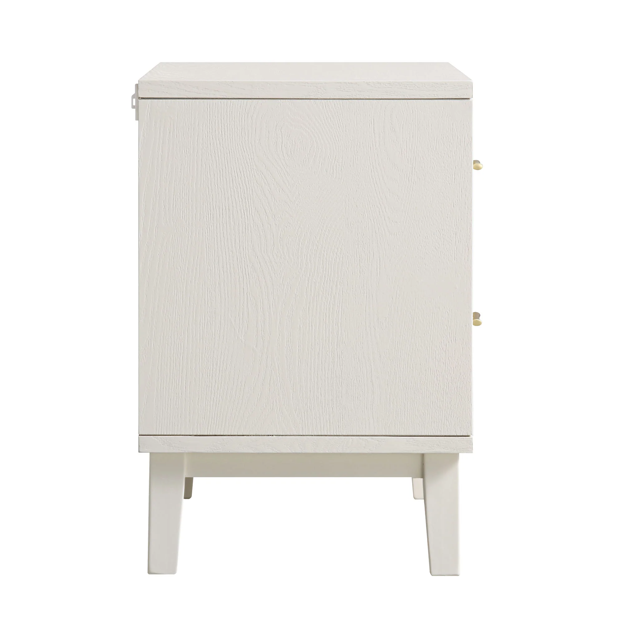 Bianca Chip Carved Bedside Table, Sand Beige & Ivory - Image 9
