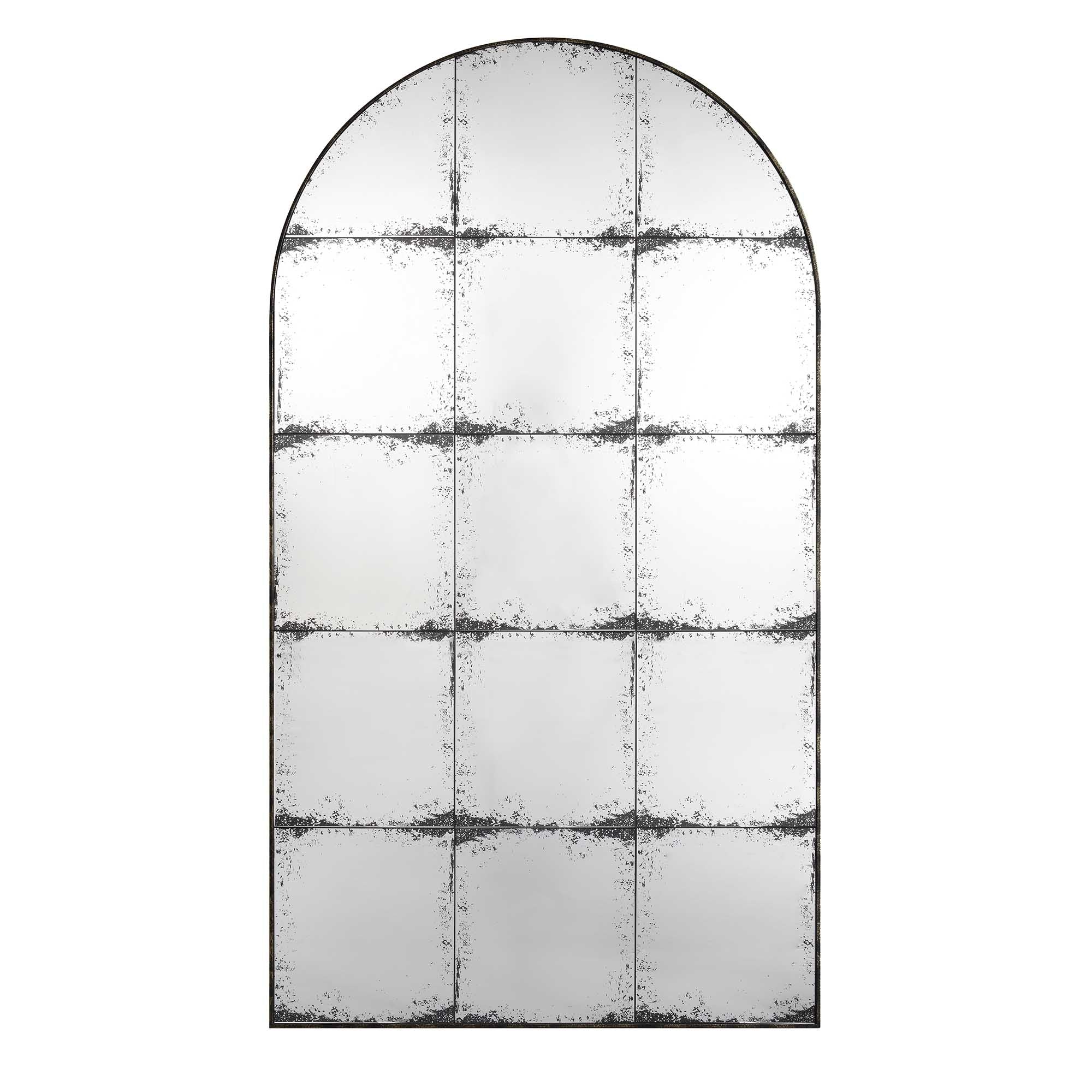 Bibury Antiqued Full Length Mirror Arched 180 x 100 cm - Image 4
