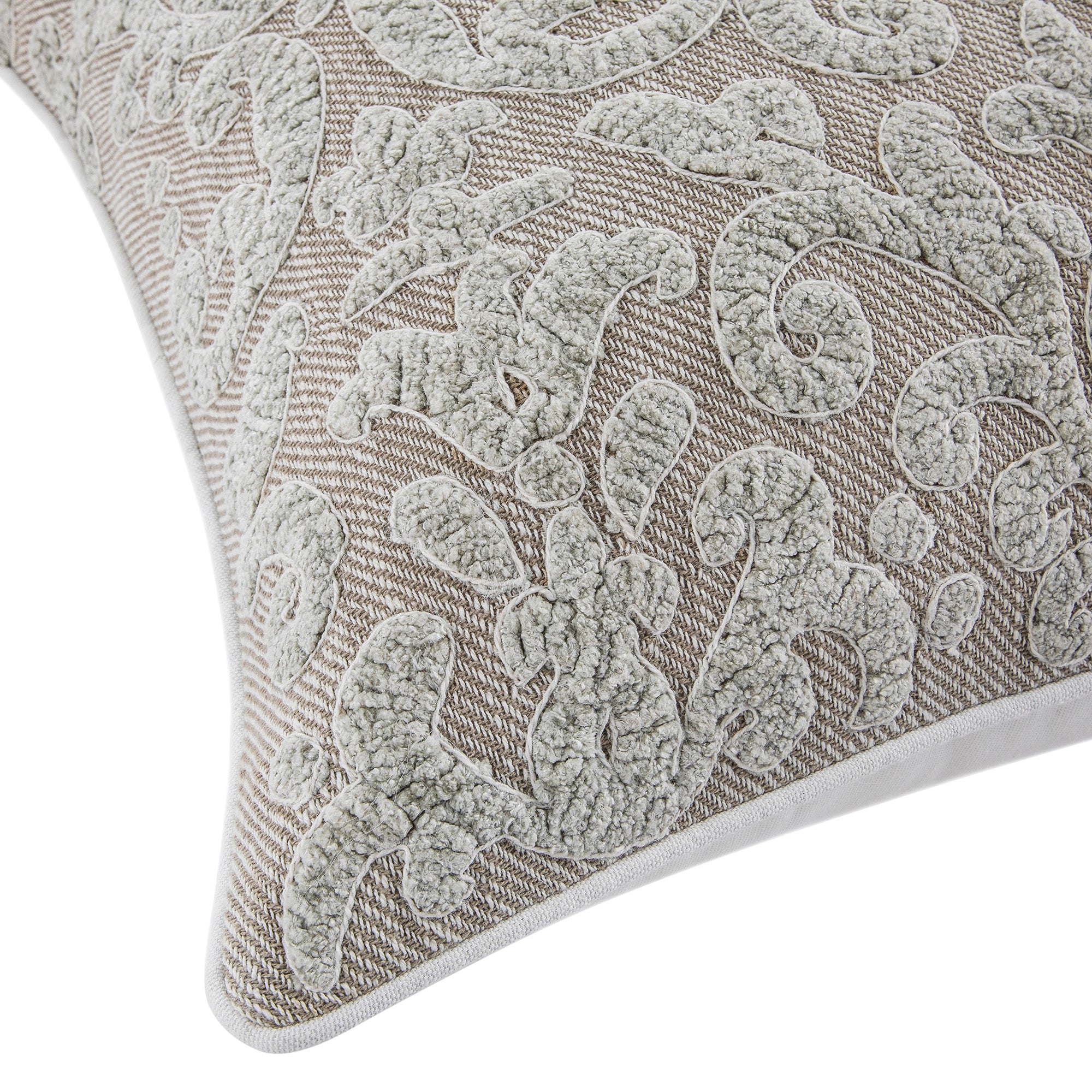 Bloomsbury Imperial Chenille Embroidered Cotton Cushion - Image 2