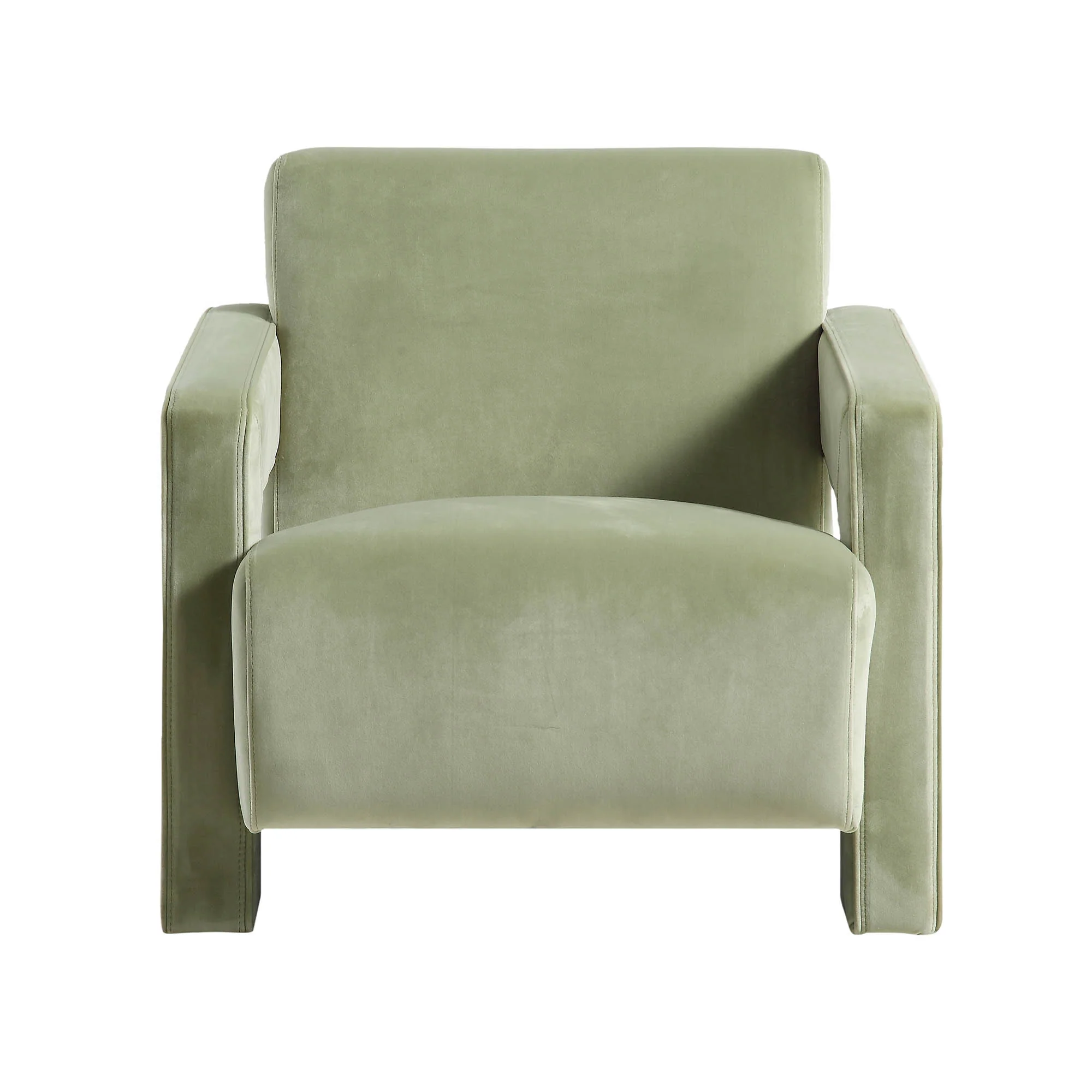 Brompton Sculptural Armchair, Lichen Velvet - Image 4