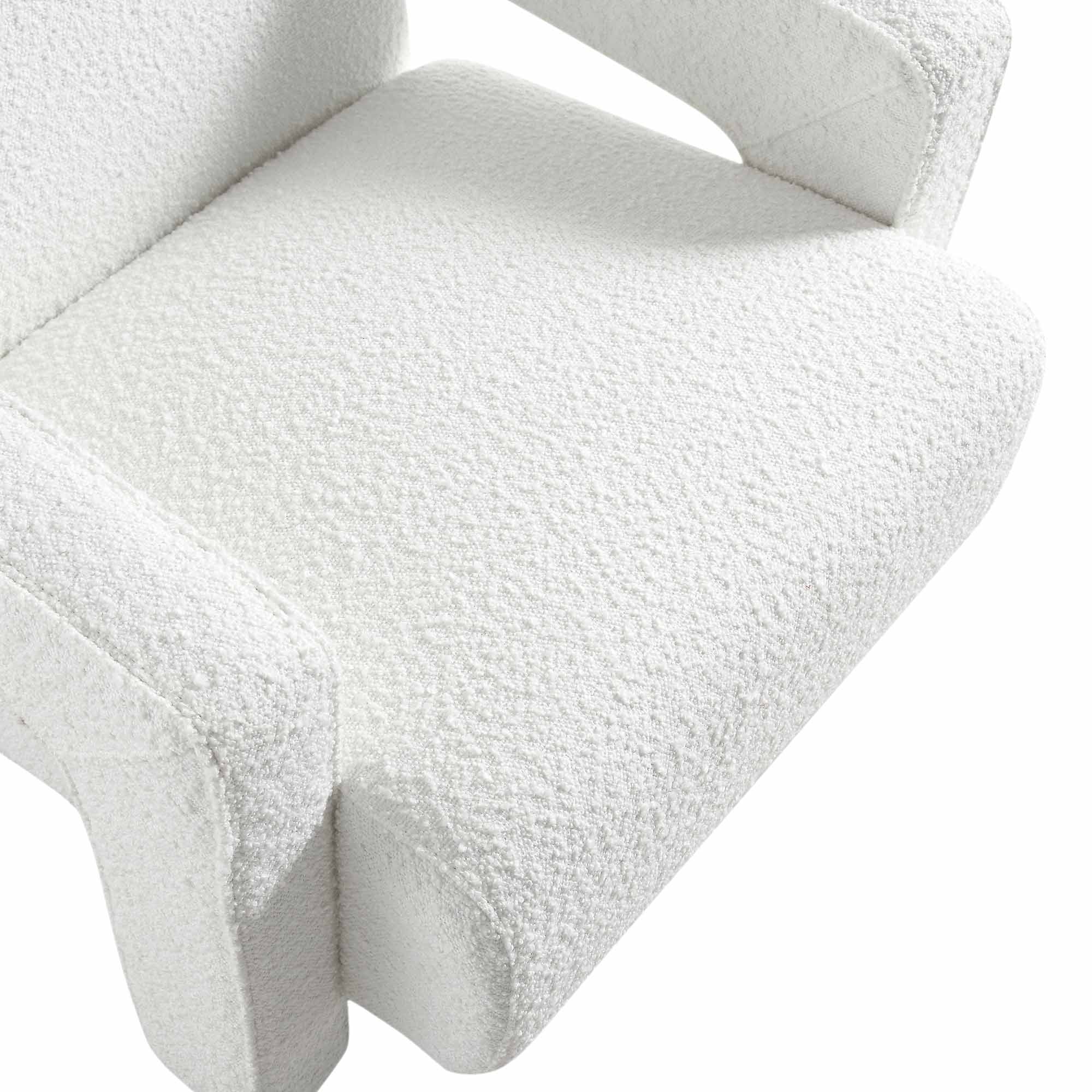 Brompton Sculptural Armchair, White Boucle - Image 10