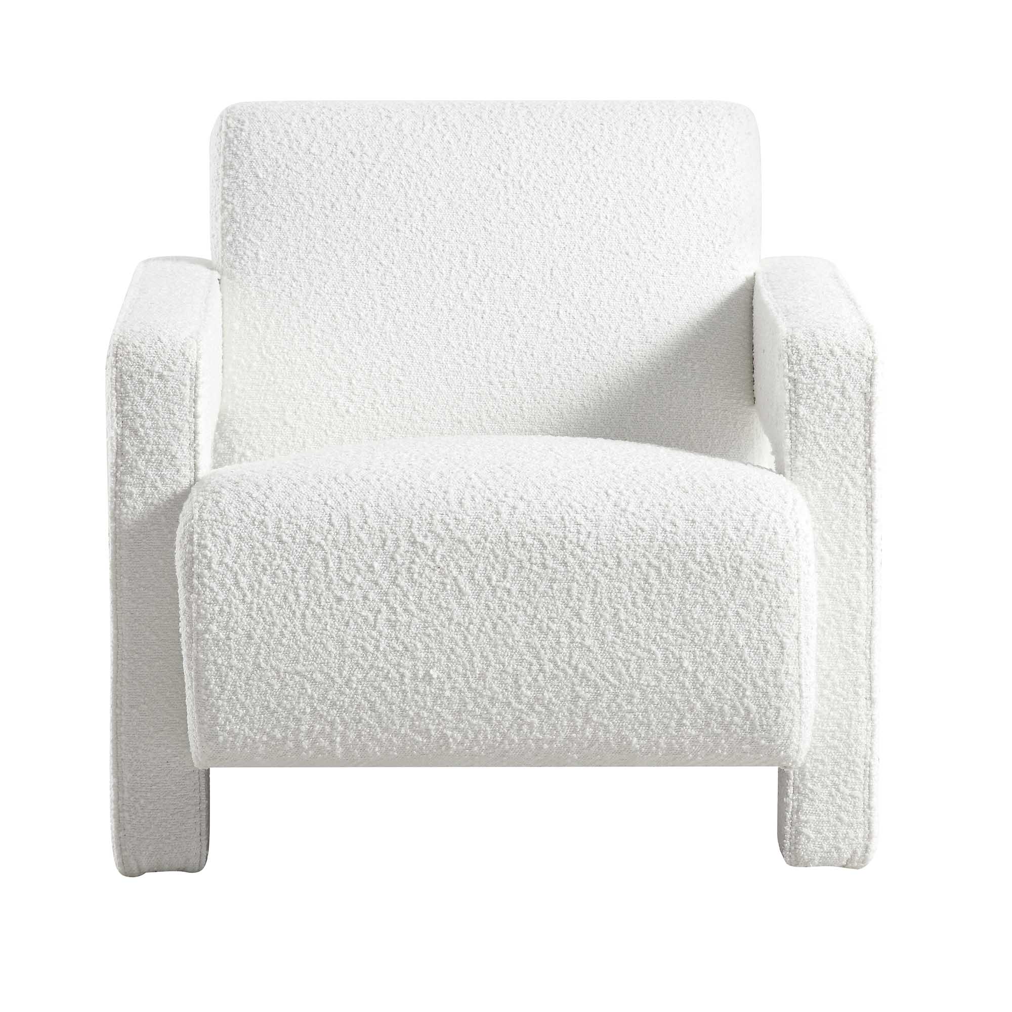 Brompton Sculptural Armchair, White Boucle - Image 4