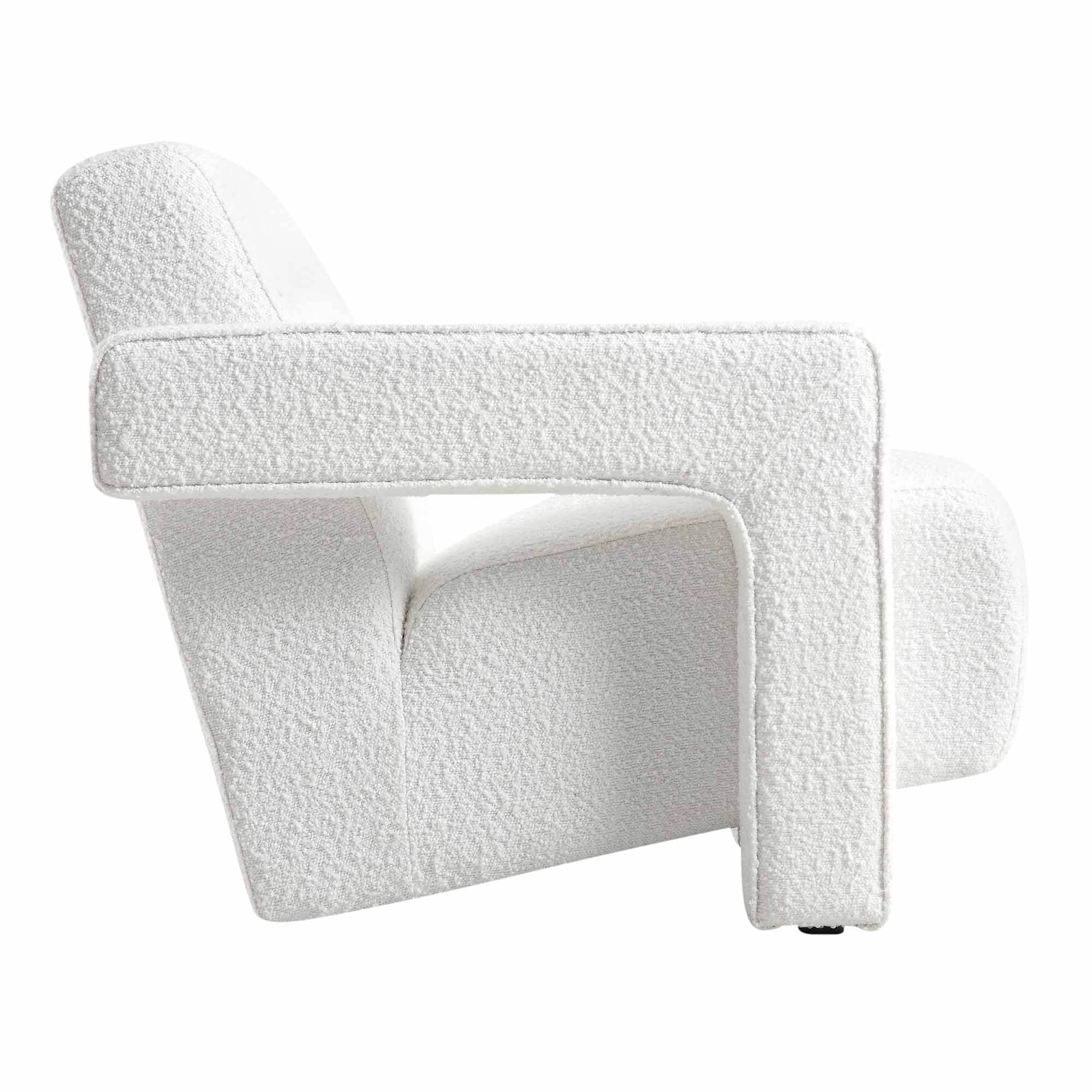 Brompton Sculptural Armchair, White Boucle - Image 7