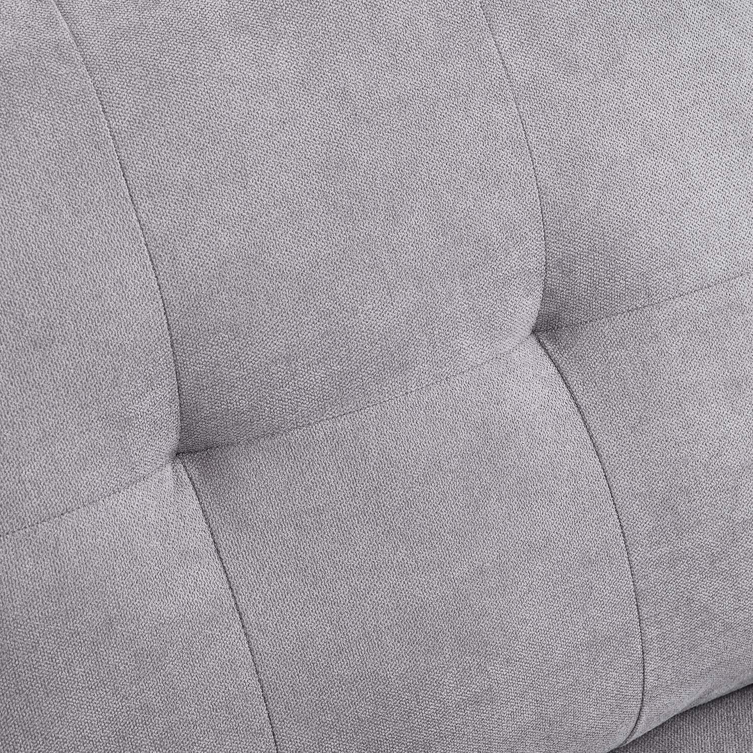 Brunswick Large 4-Seater Storage Chaise Sofa in Light Grey - Image 12