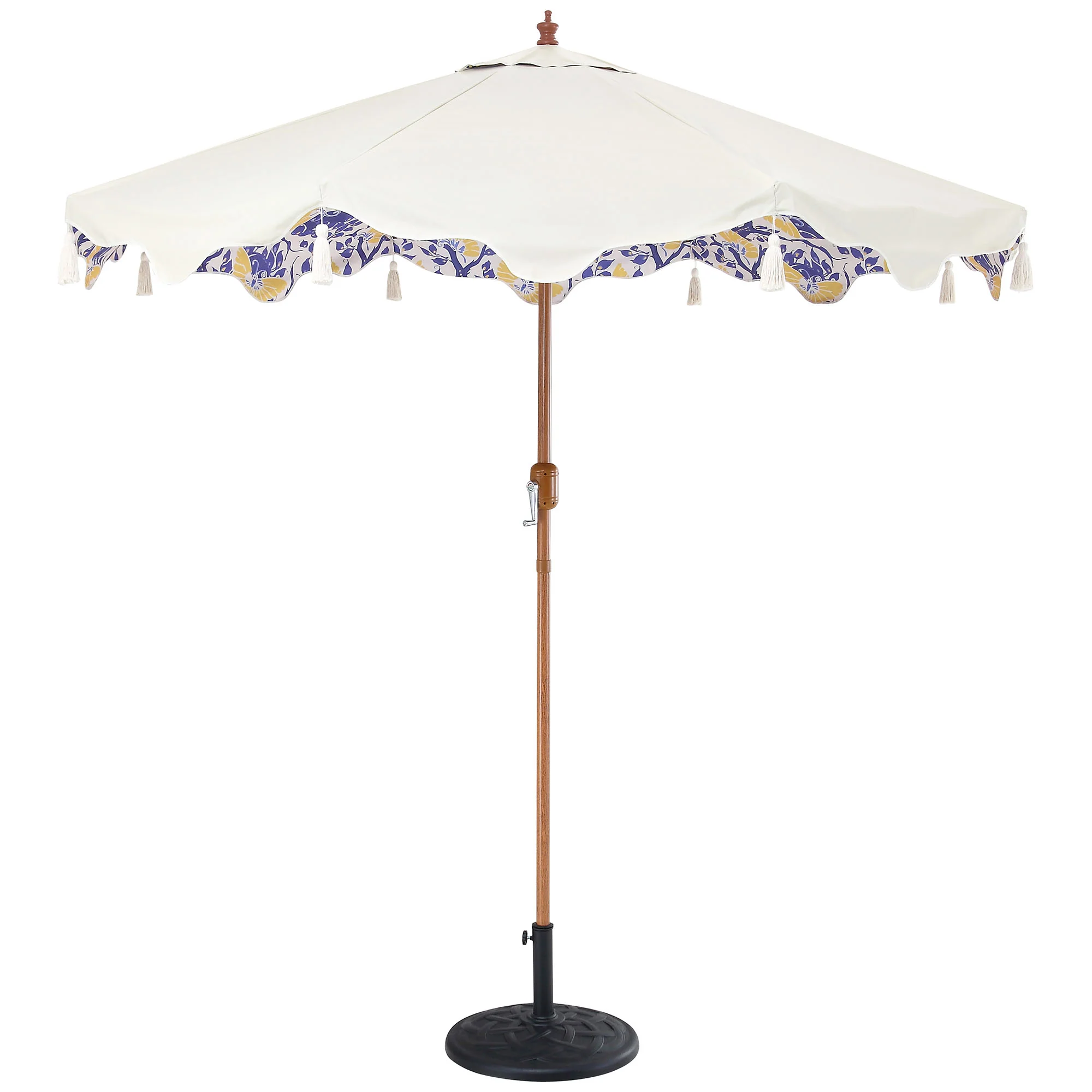 Butterfly & Flower 2.6M Octagonal Tassel Parasol with Aluminium Tilt - Image 4
