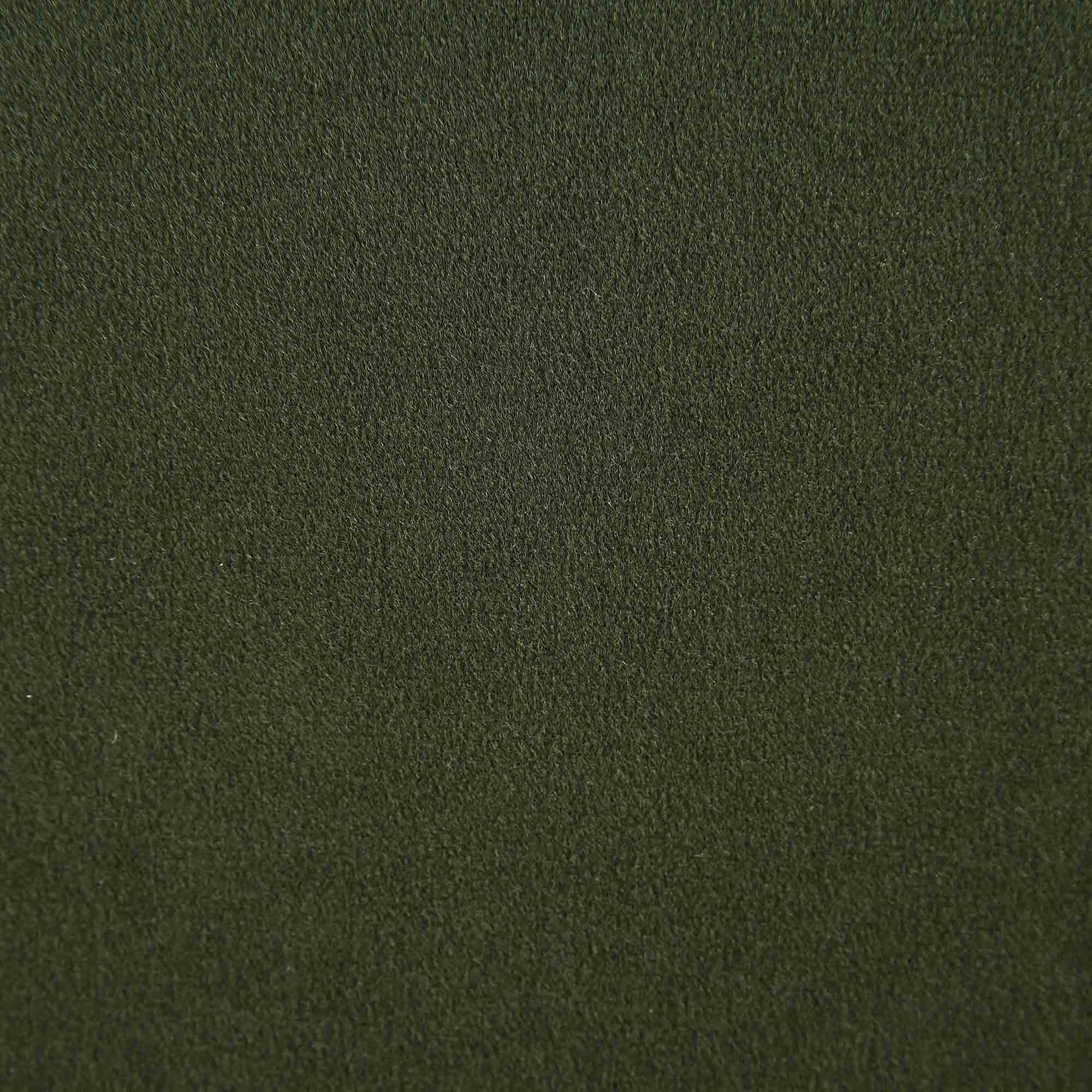 Byron Moss Green Velvet Fabric Pouffe - Image 6