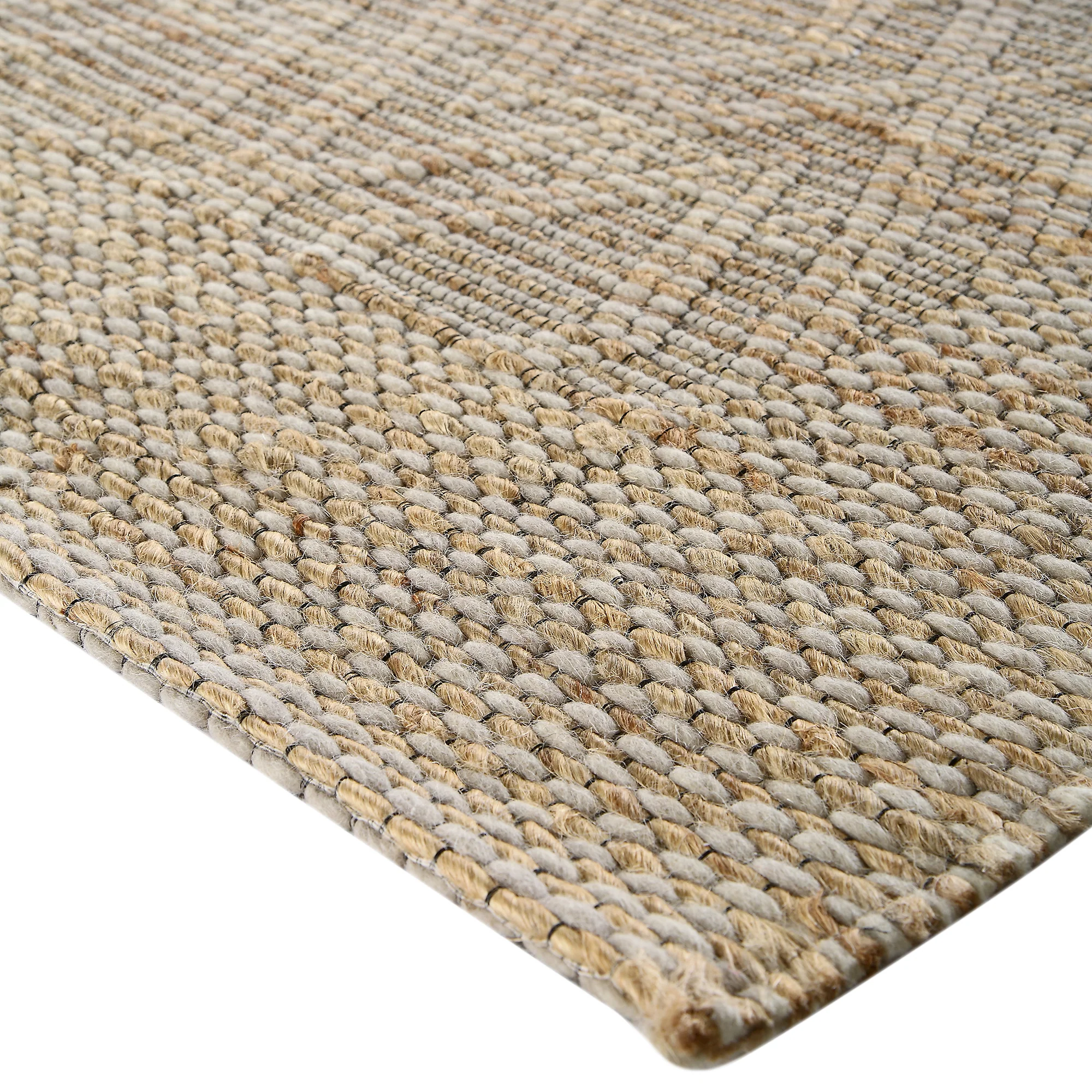 Cambria Wool and Jute Handwoven Patterned Rectangular Rug - Image 5