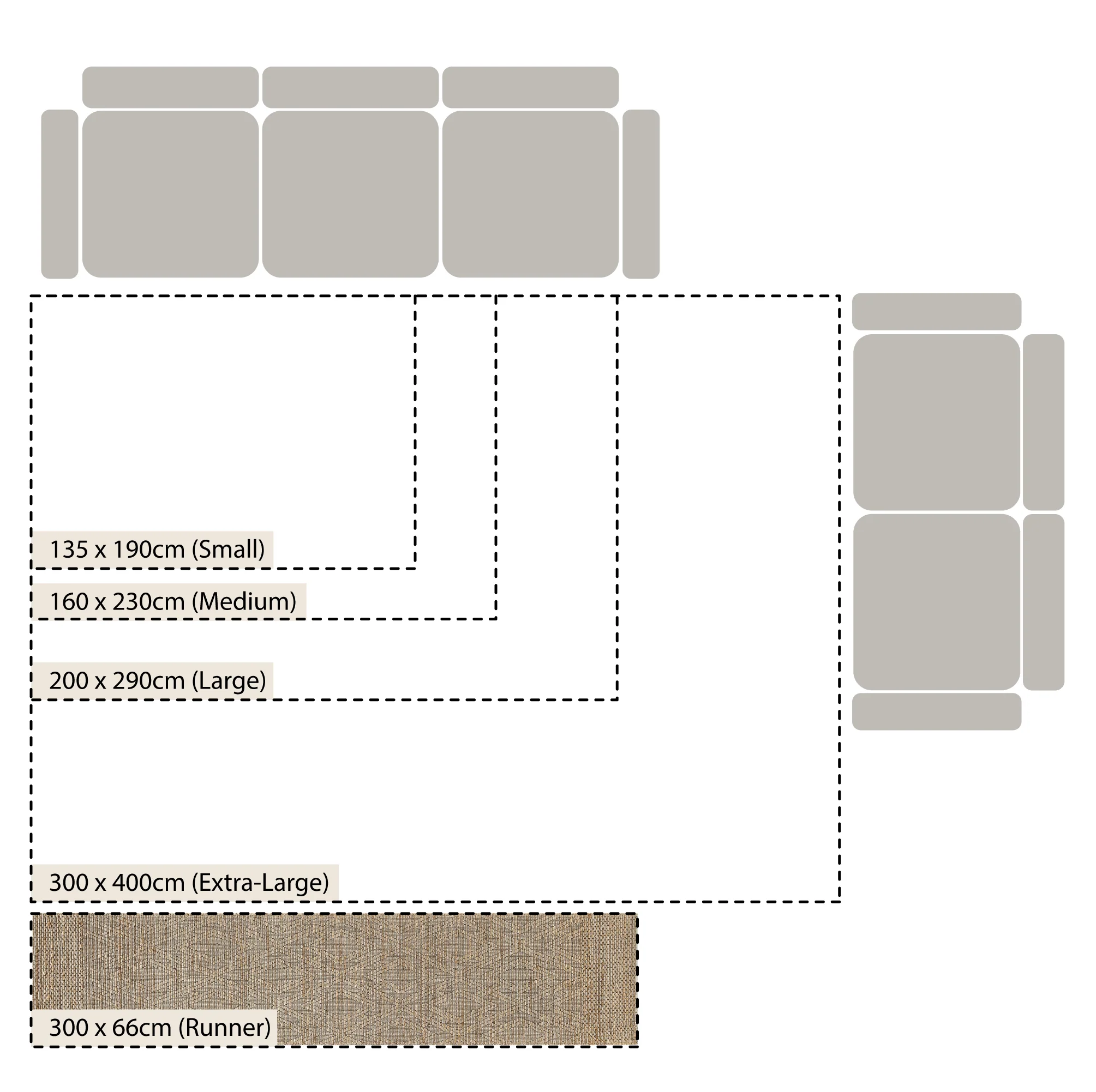 Cambria Wool and Jute Handwoven Patterned Runner - Image 3